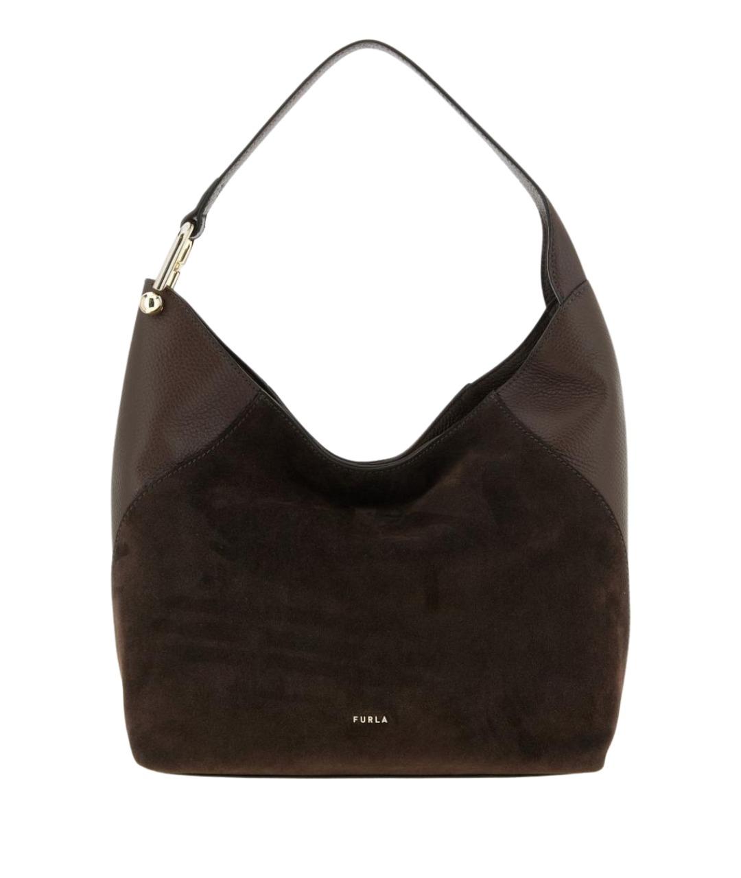 FURLA Коричневая замшевая сумка через плечо, фото 1