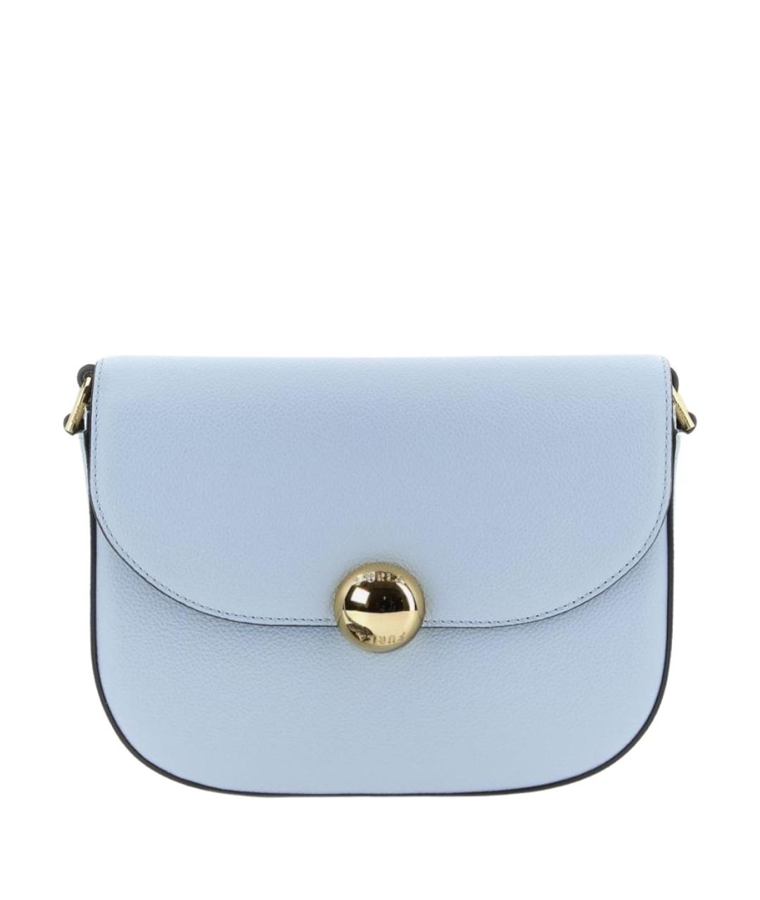FURLA Голубая кожаная сумка через плечо, фото 1