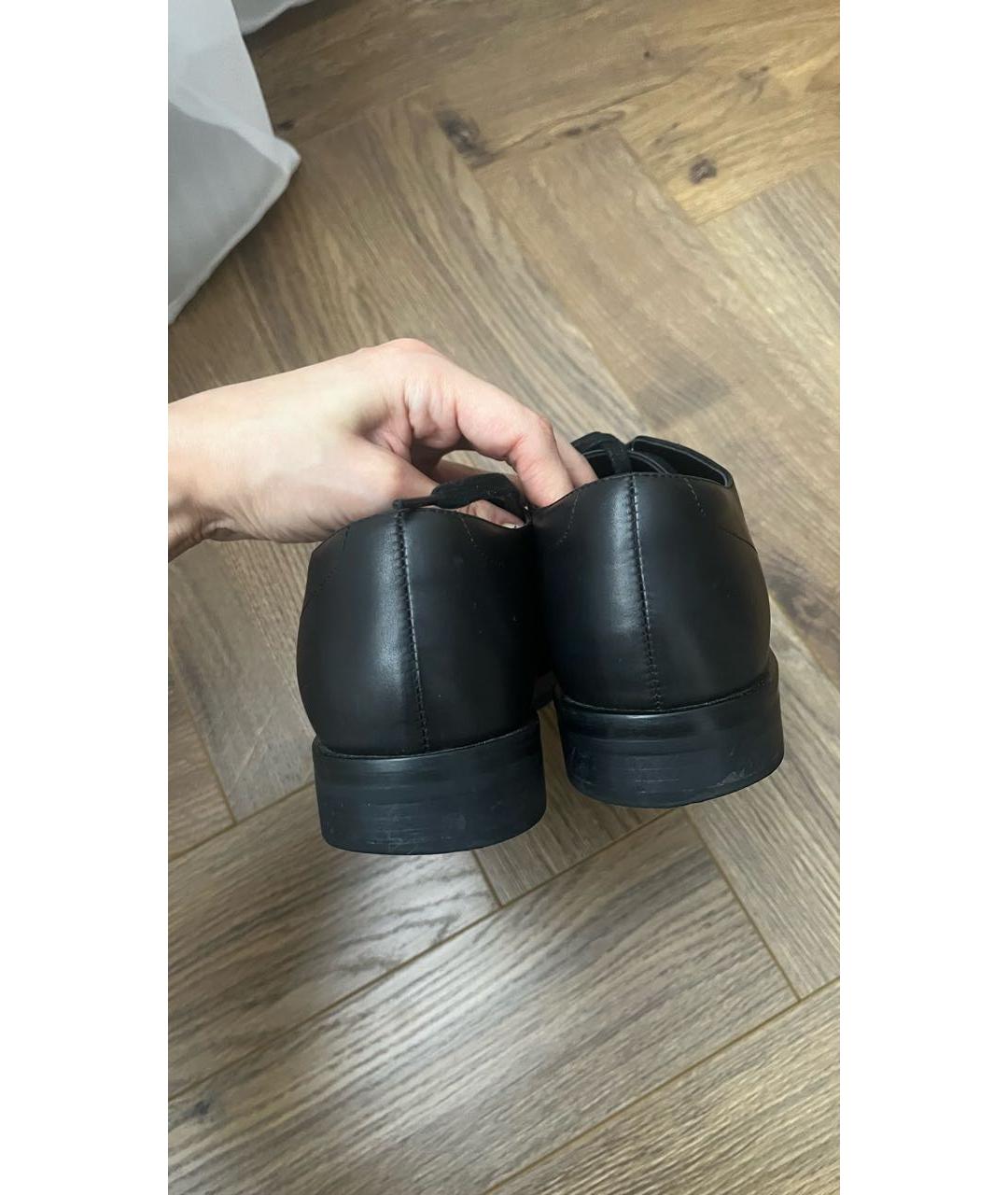 12 STOREEZ Черные кожаные брогги и оксфорды, фото 5