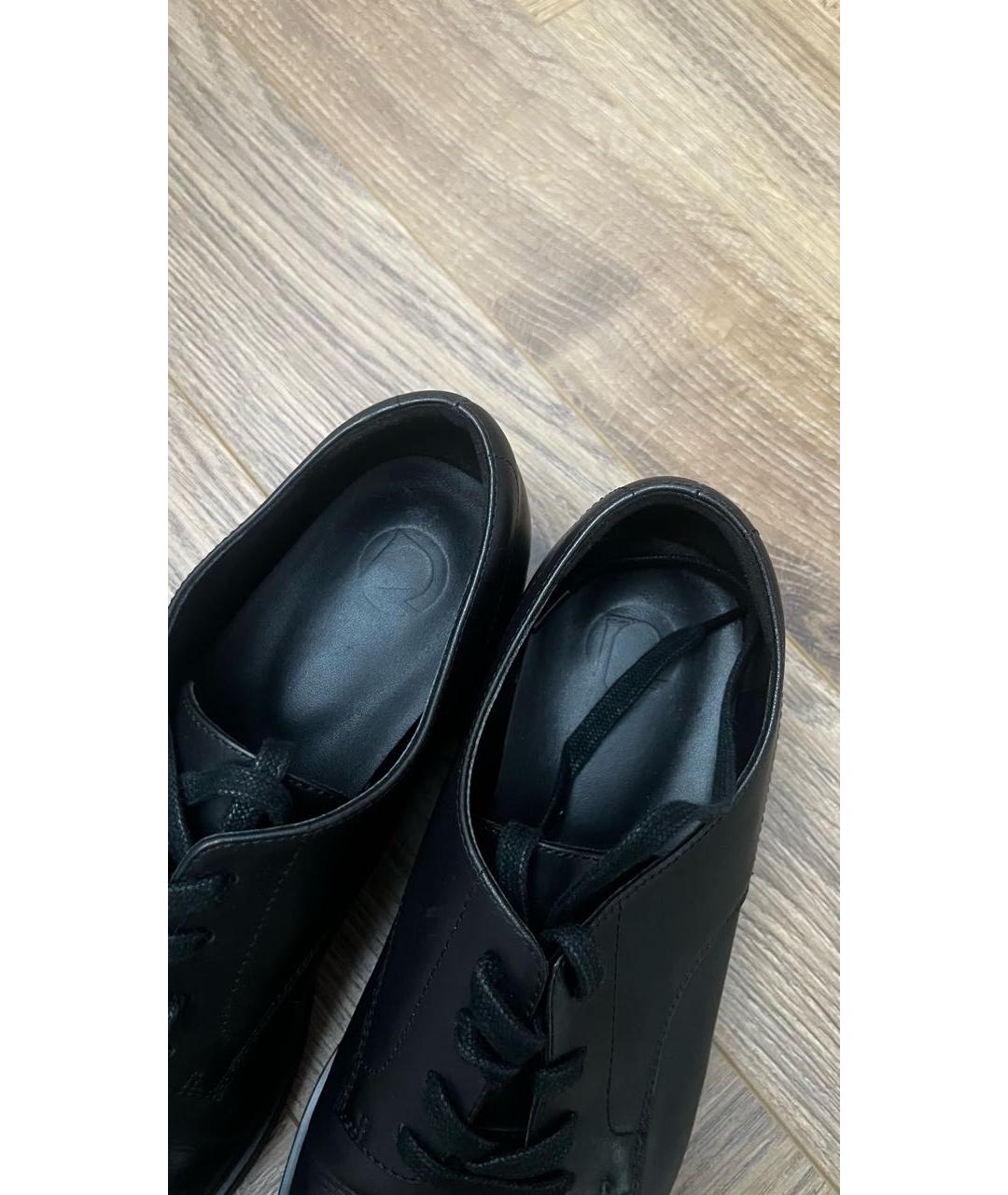 12 STOREEZ Черные кожаные брогги и оксфорды, фото 3