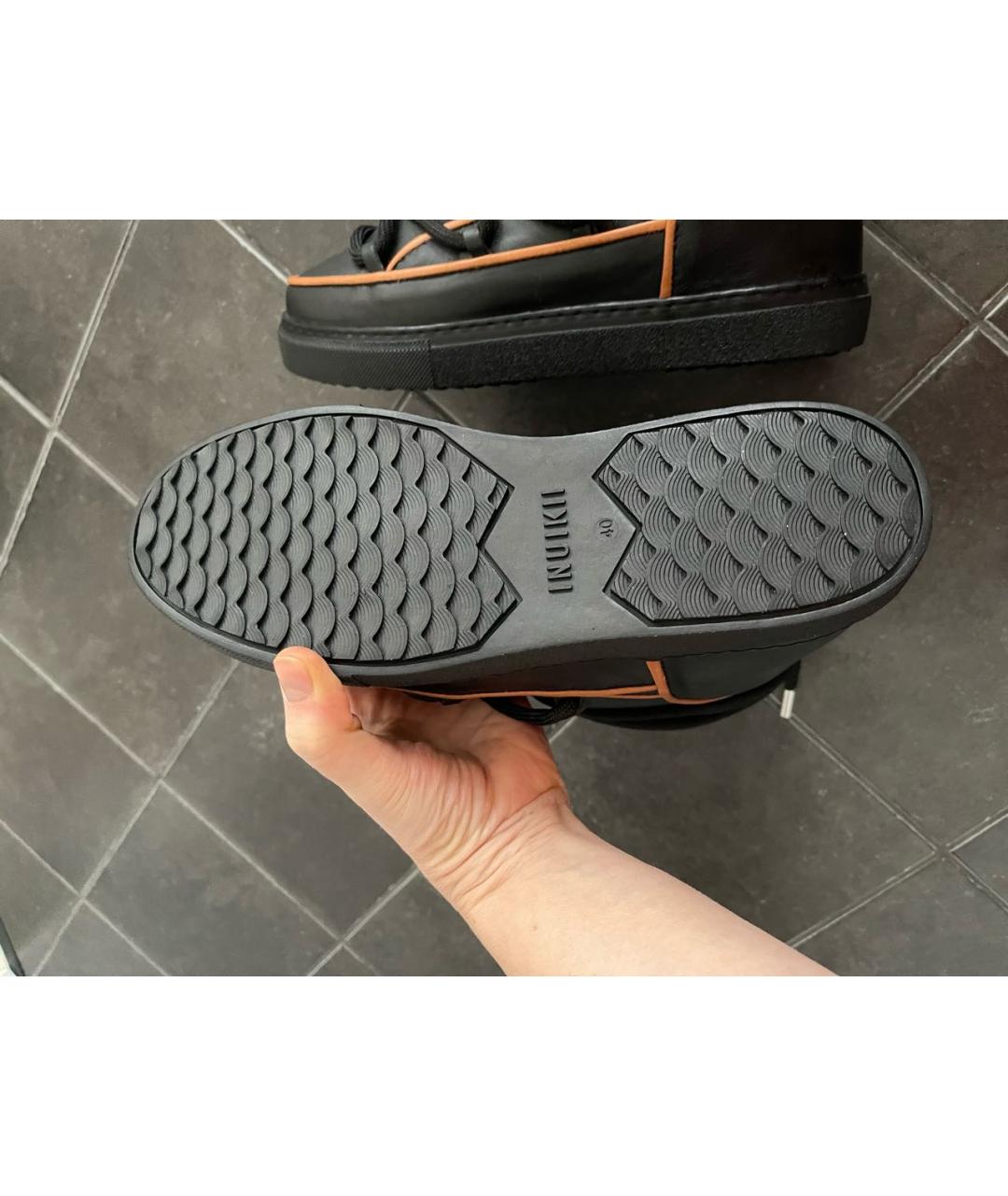 INUIKII Черные кожаные полусапоги, фото 5