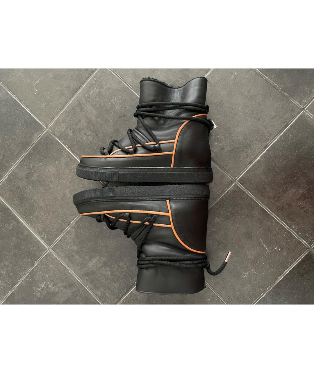 INUIKII Черные кожаные полусапоги, фото 4