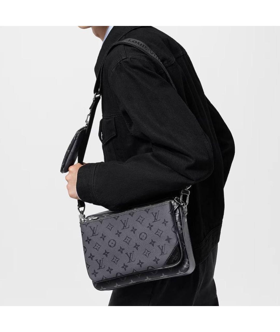 LOUIS VUITTON Черная сумка на плечо, фото 4