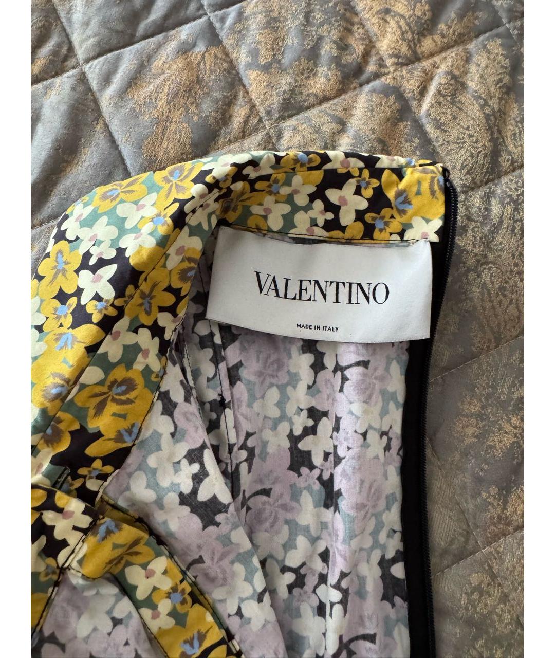 VALENTINO Мульти хлопковое повседневное платье, фото 7