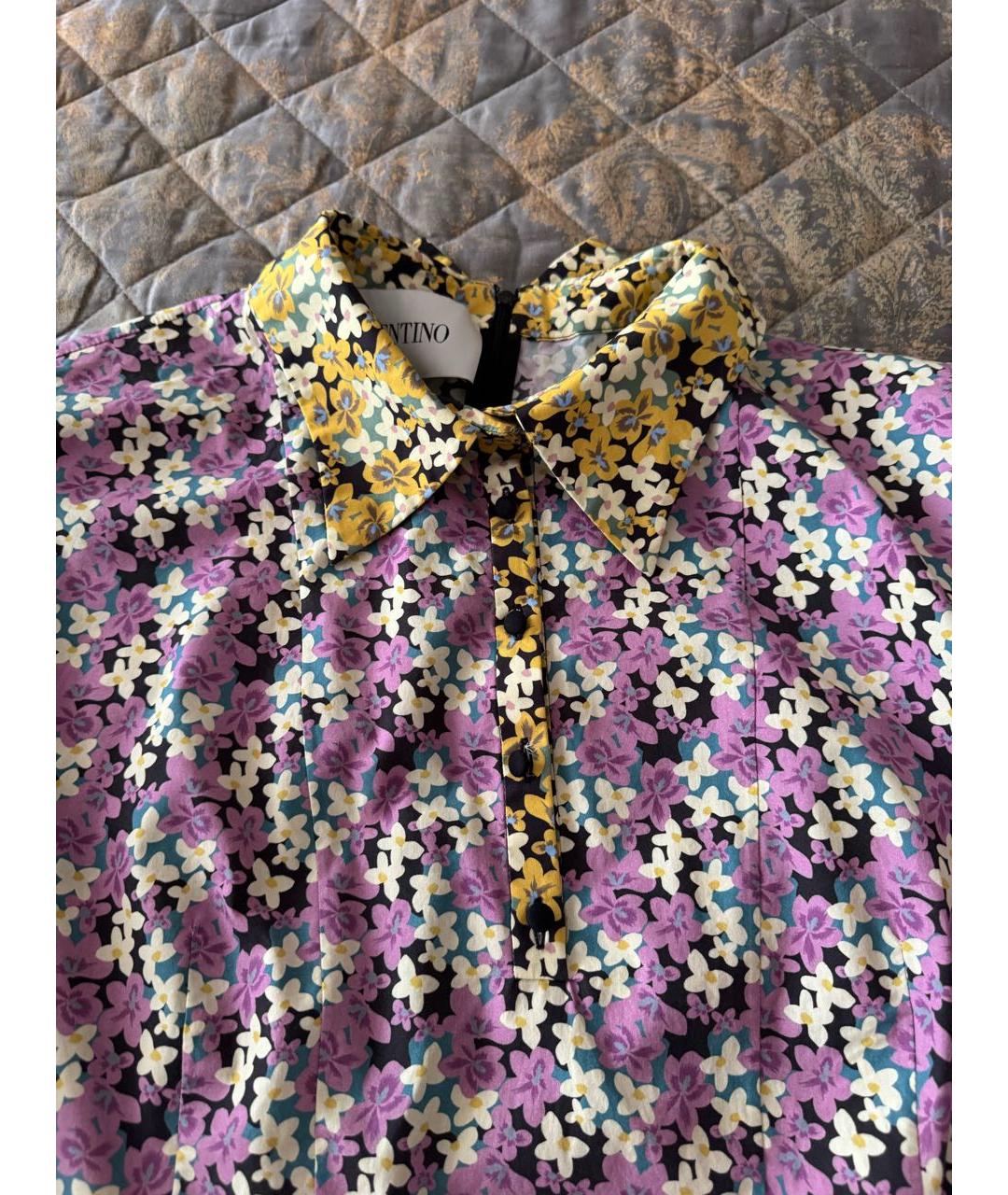 VALENTINO Мульти хлопковое повседневное платье, фото 6