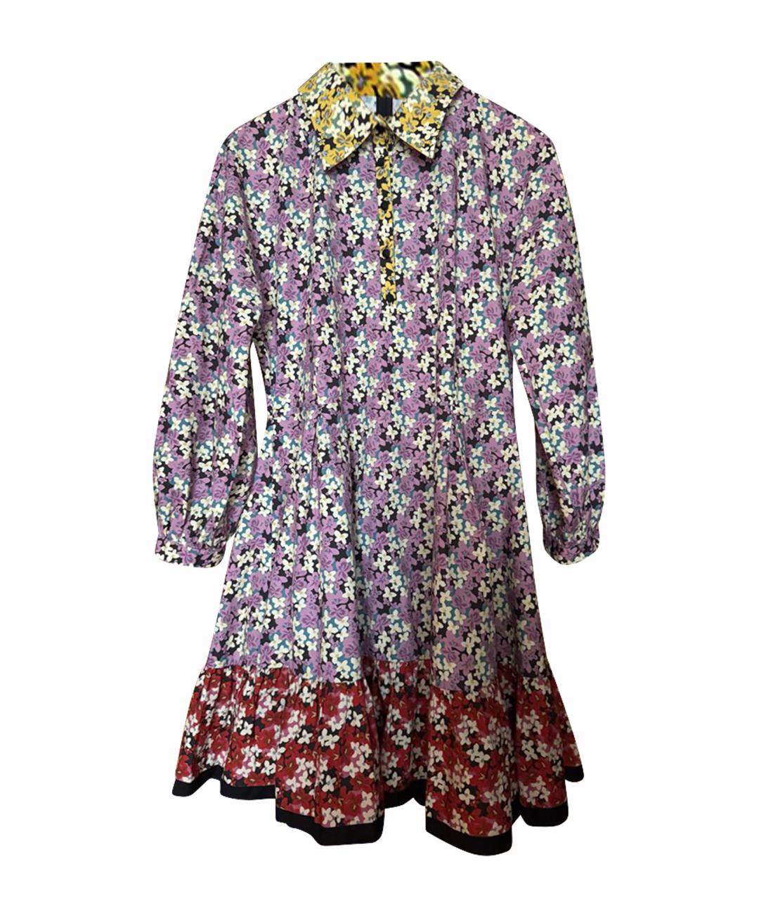 VALENTINO Мульти хлопковое повседневное платье, фото 1