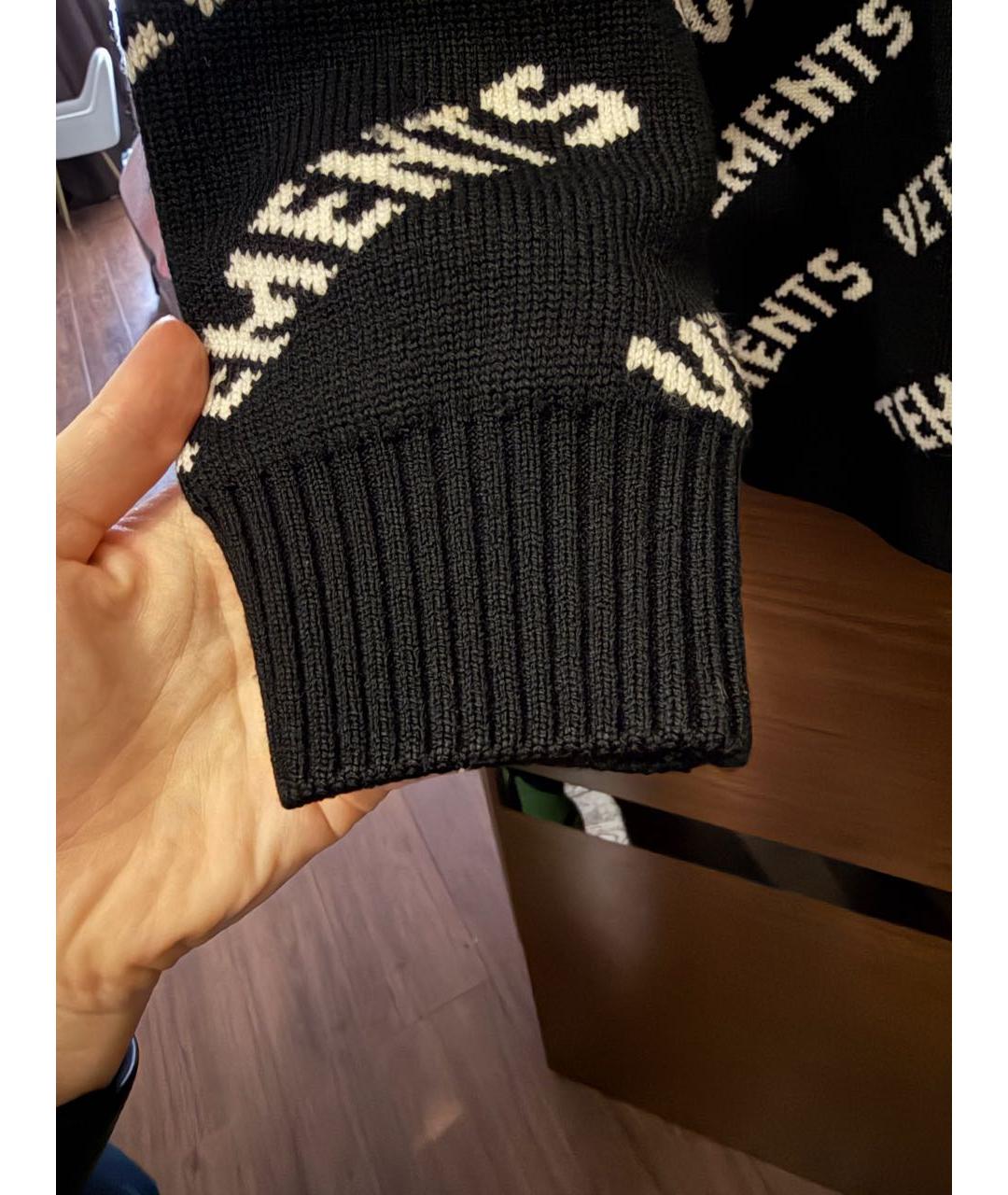 VETEMENTS Черный шерстяной джемпер / свитер, фото 4