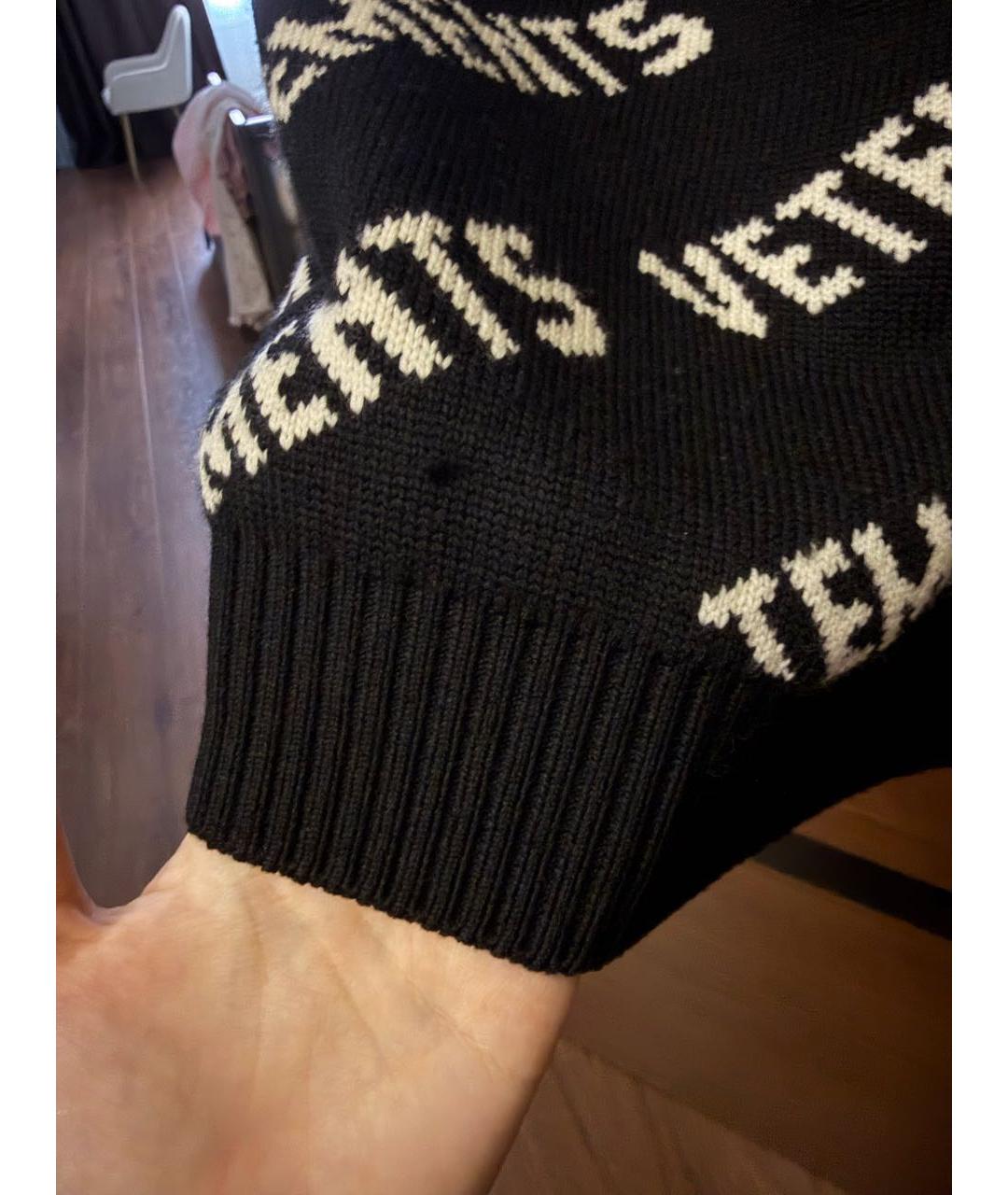 VETEMENTS Черный шерстяной джемпер / свитер, фото 7