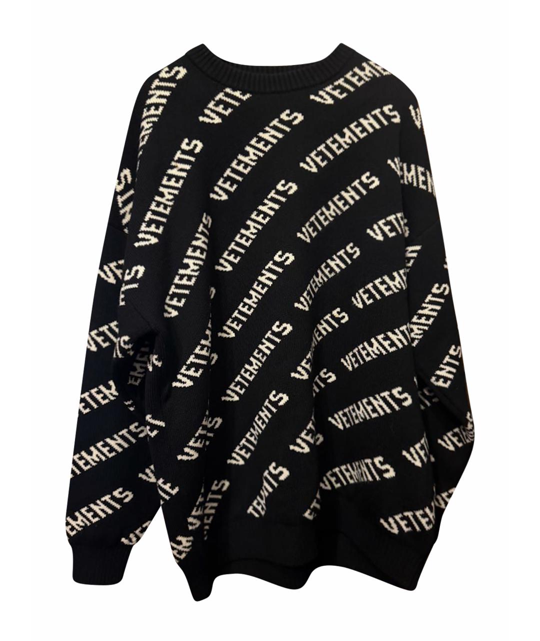 VETEMENTS Черный шерстяной джемпер / свитер, фото 1