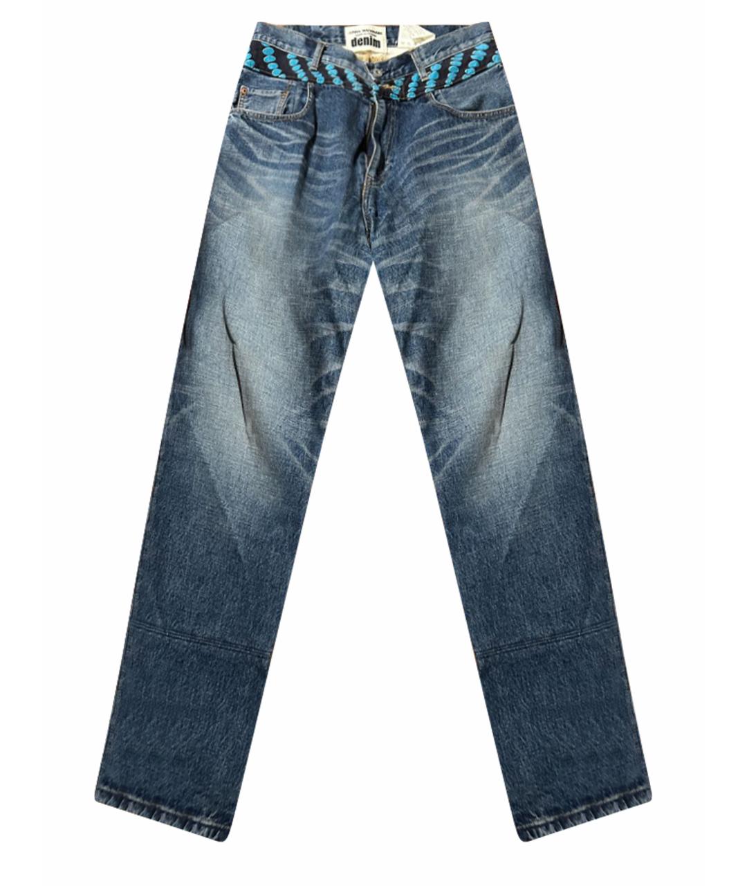 JUNYA WATANABE COMME DES GARÇONS Синие хлопковые прямые джинсы, фото 1