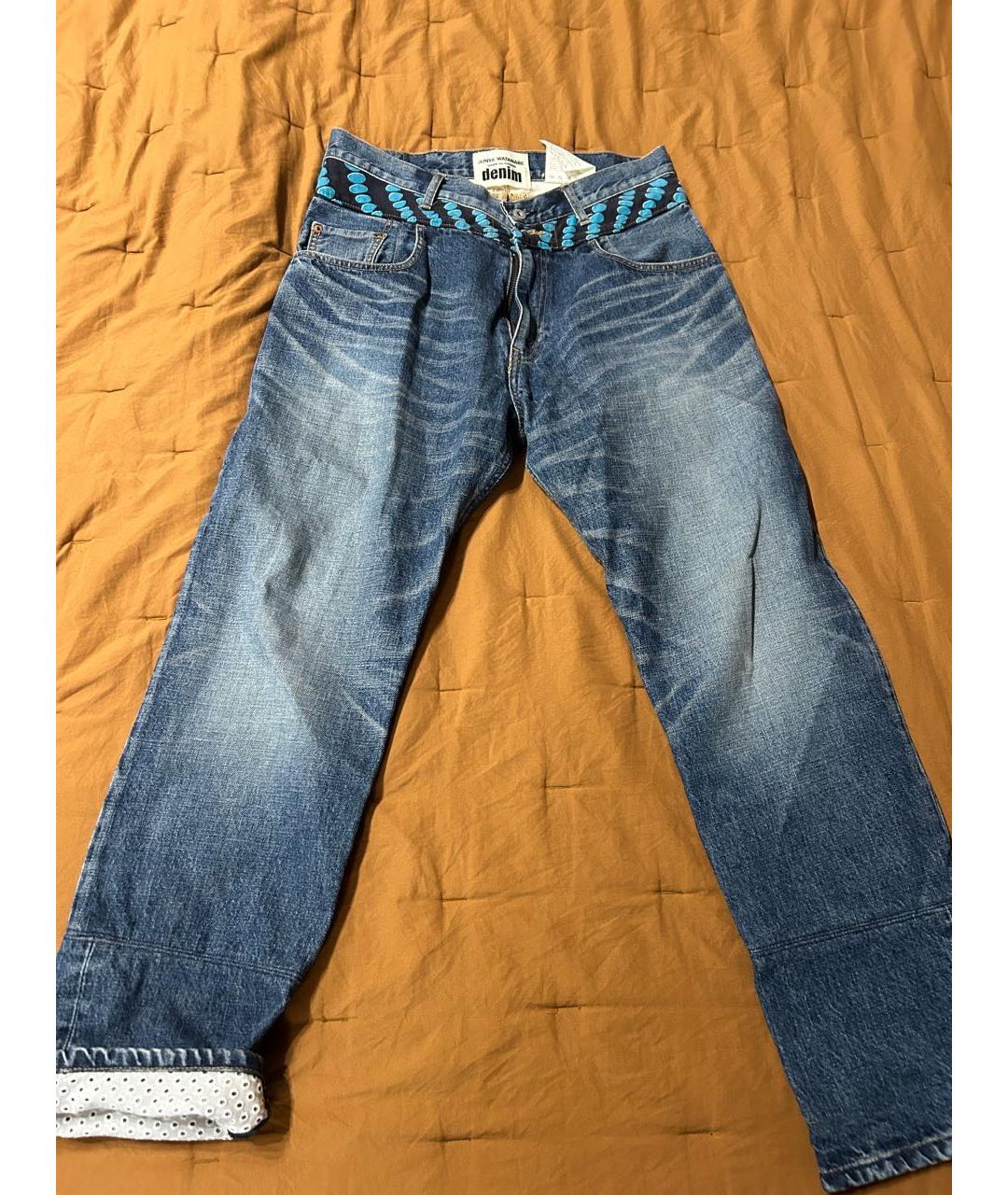 JUNYA WATANABE COMME DES GARÇONS Синие хлопковые прямые джинсы, фото 4