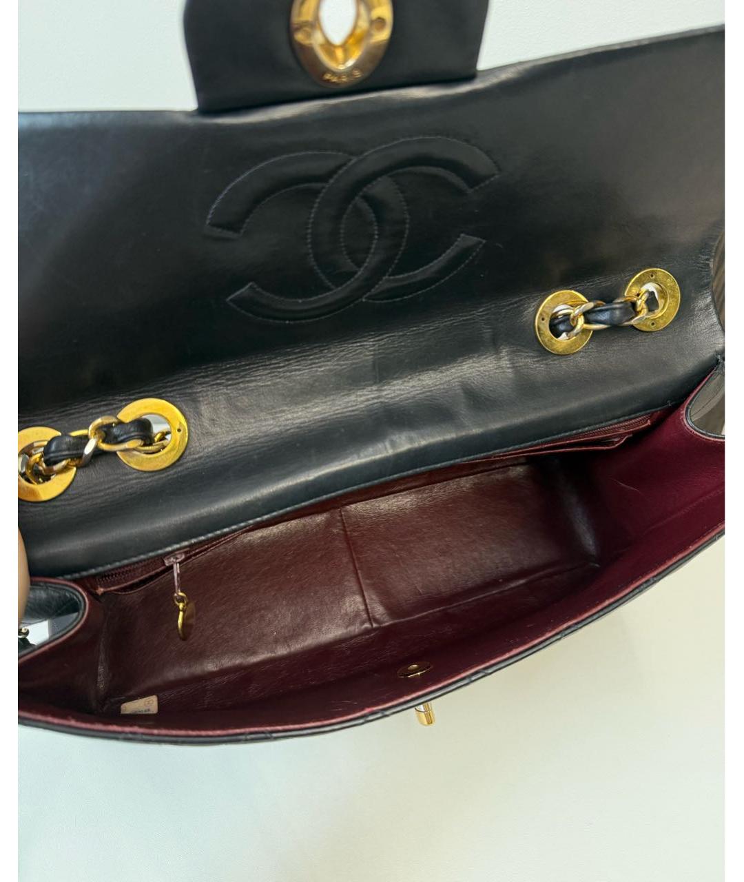 CHANEL Черная кожаная сумка через плечо, фото 8
