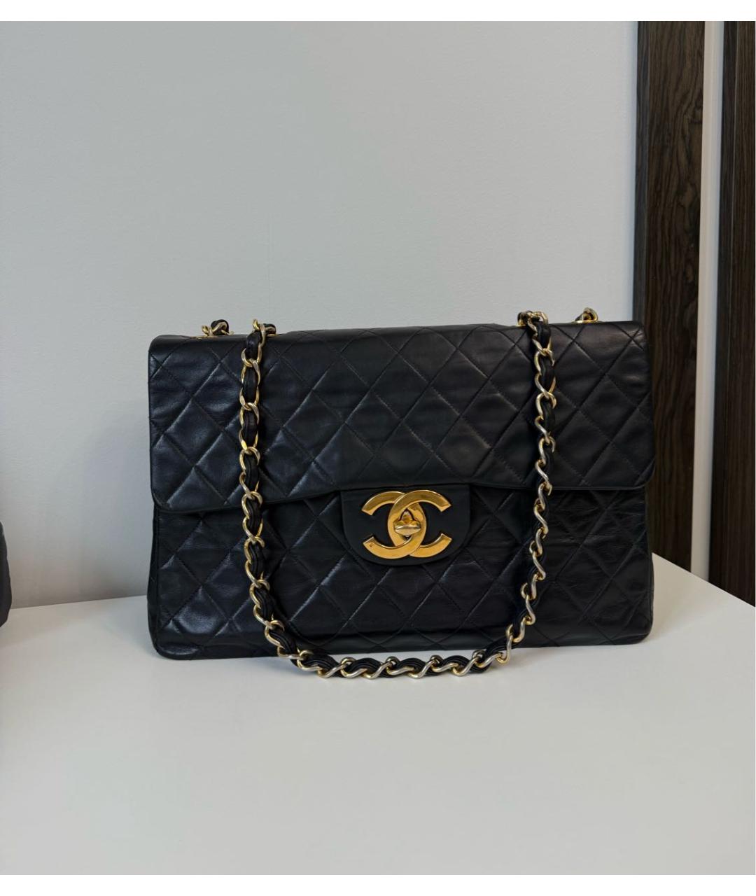 CHANEL Черная кожаная сумка через плечо, фото 9