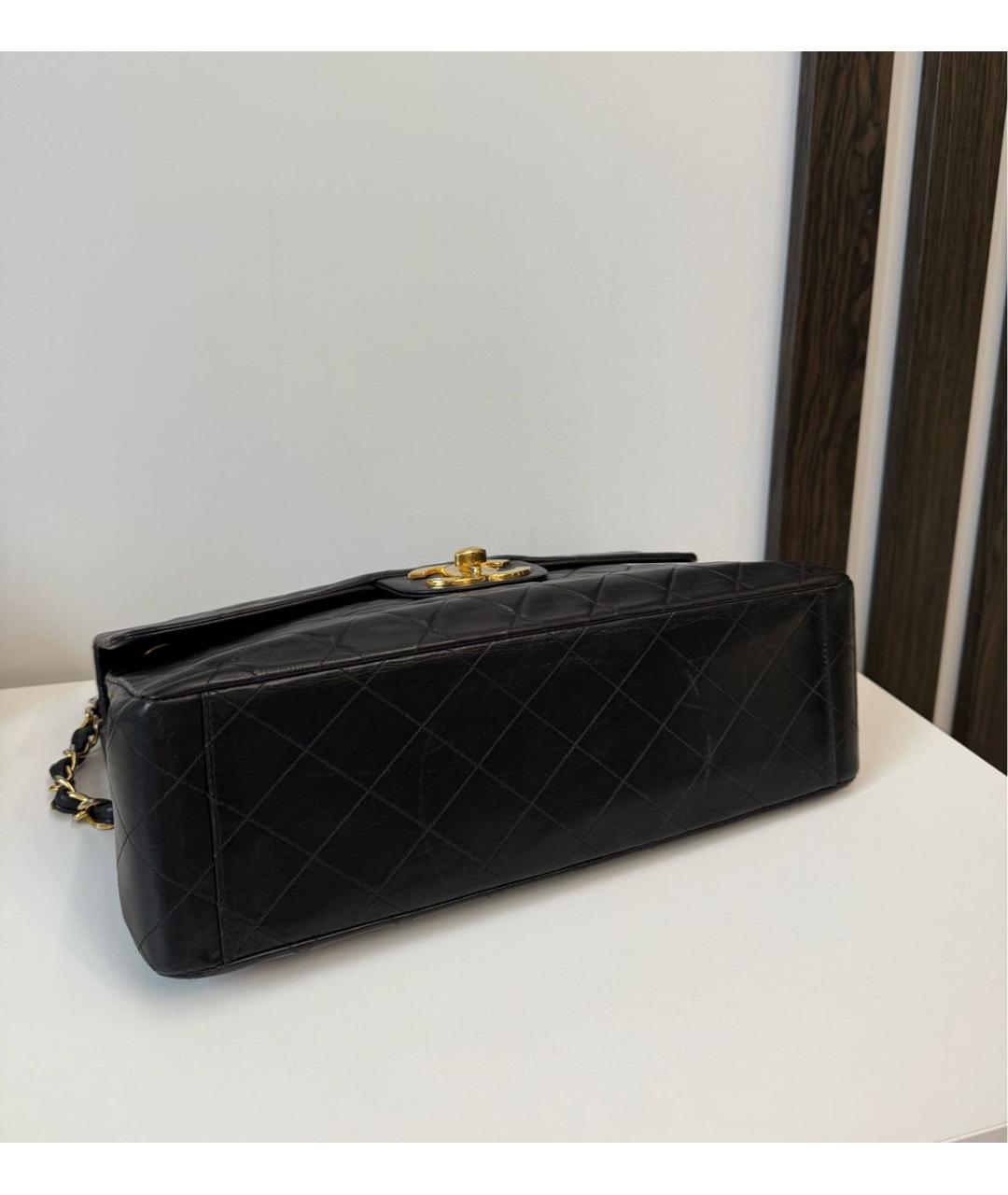 CHANEL Черная кожаная сумка через плечо, фото 5