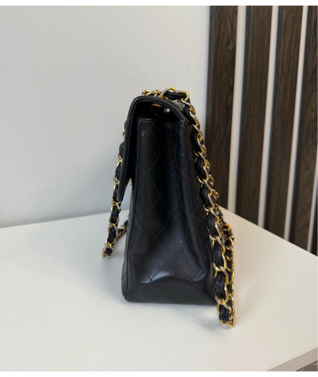 CHANEL Черная кожаная сумка через плечо, фото 3