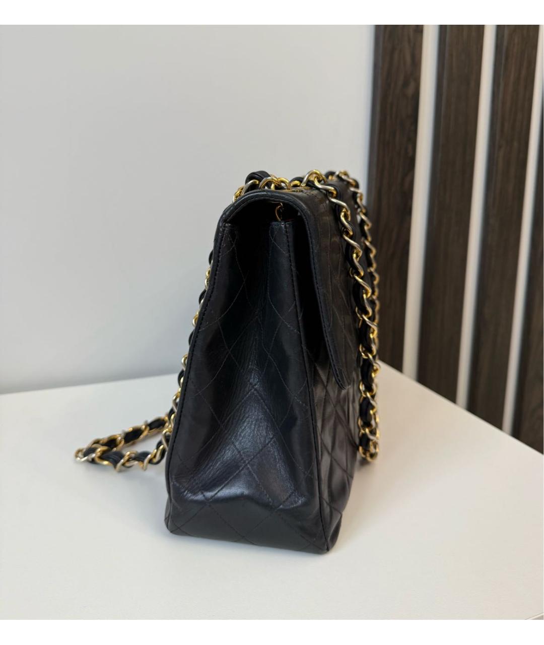 CHANEL Черная кожаная сумка через плечо, фото 4