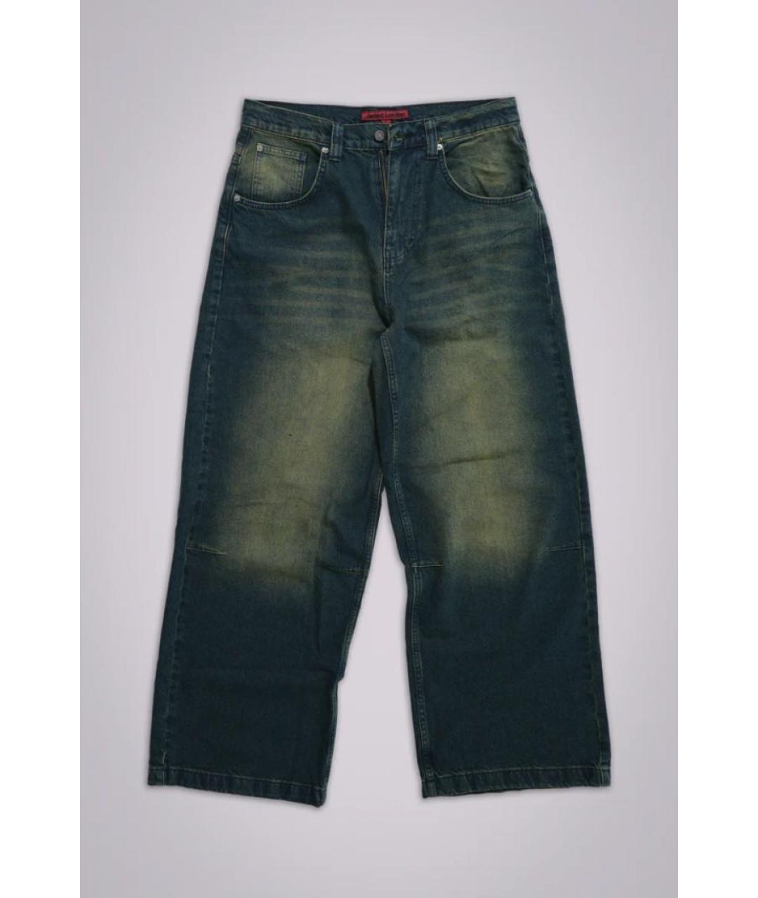 JADED LONDON Темно-синие хлопковые прямые джинсы, фото 4