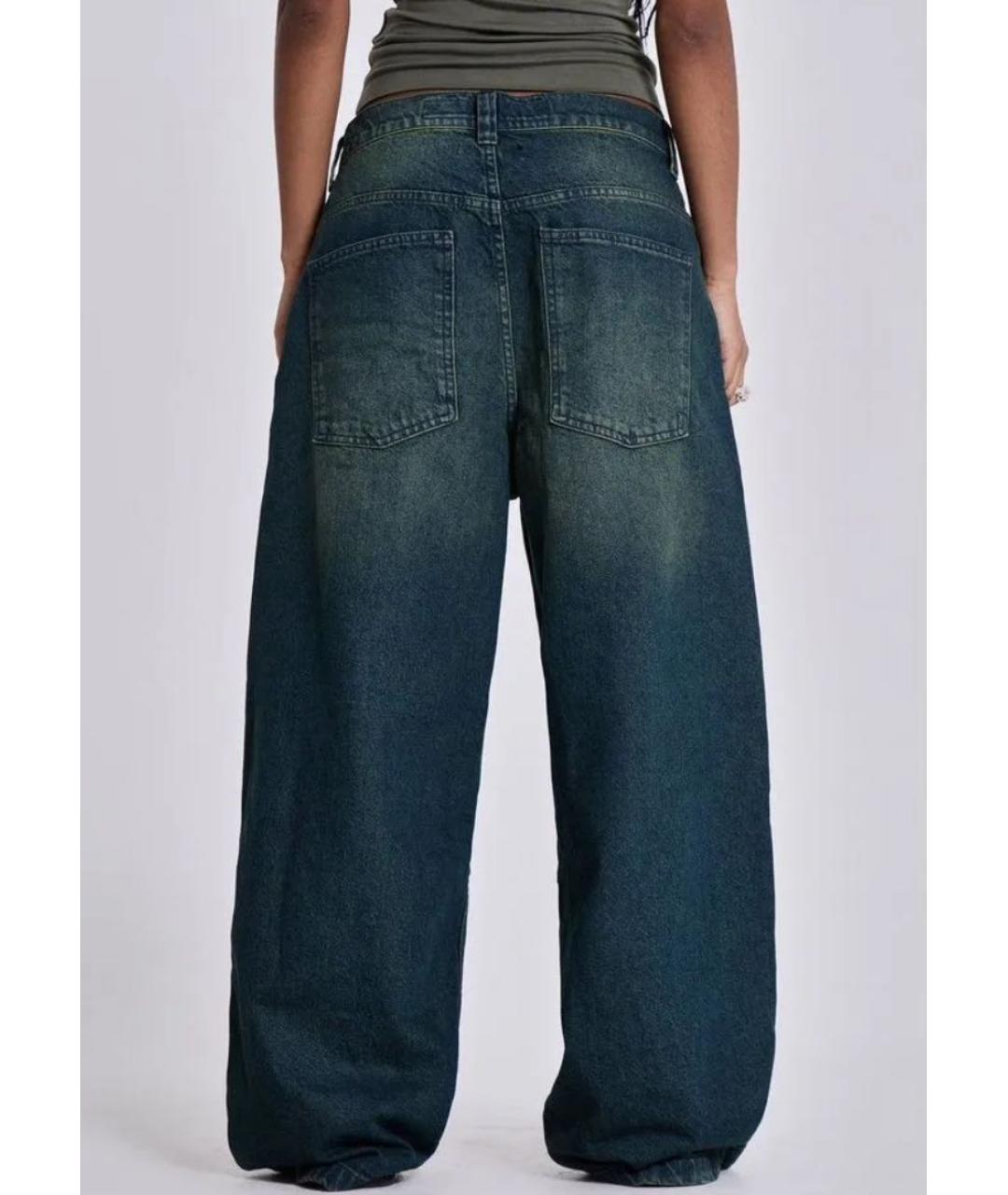 JADED LONDON Темно-синие хлопковые прямые джинсы, фото 3