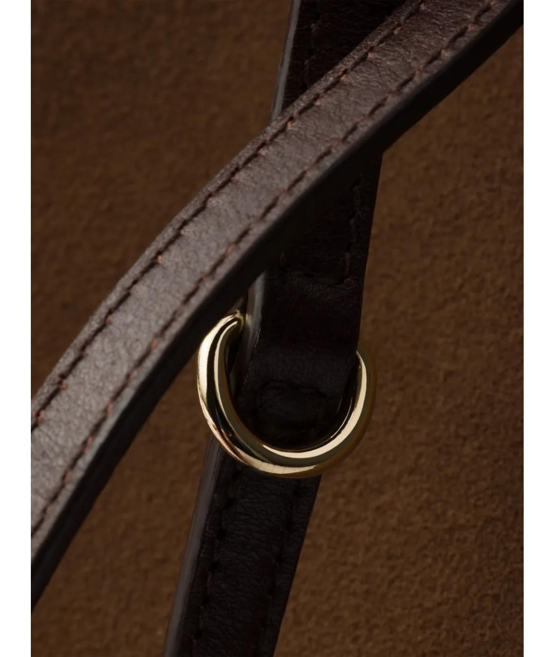 PRADA Коричневая замшевая сумка тоут, фото 5