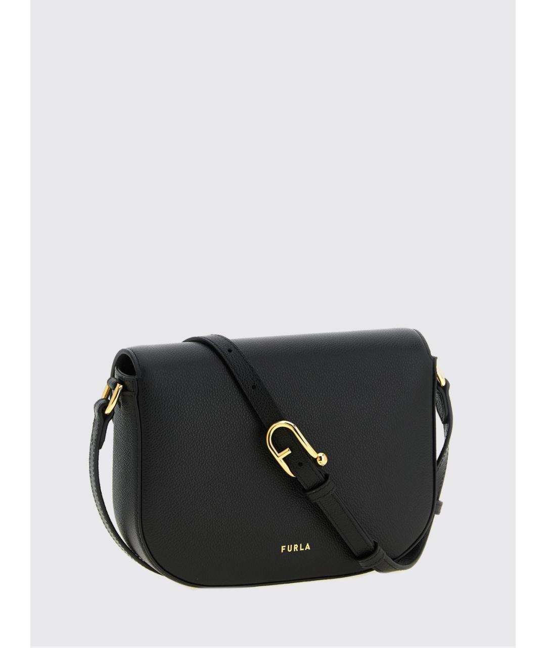 FURLA Черная кожаная сумка через плечо, фото 2