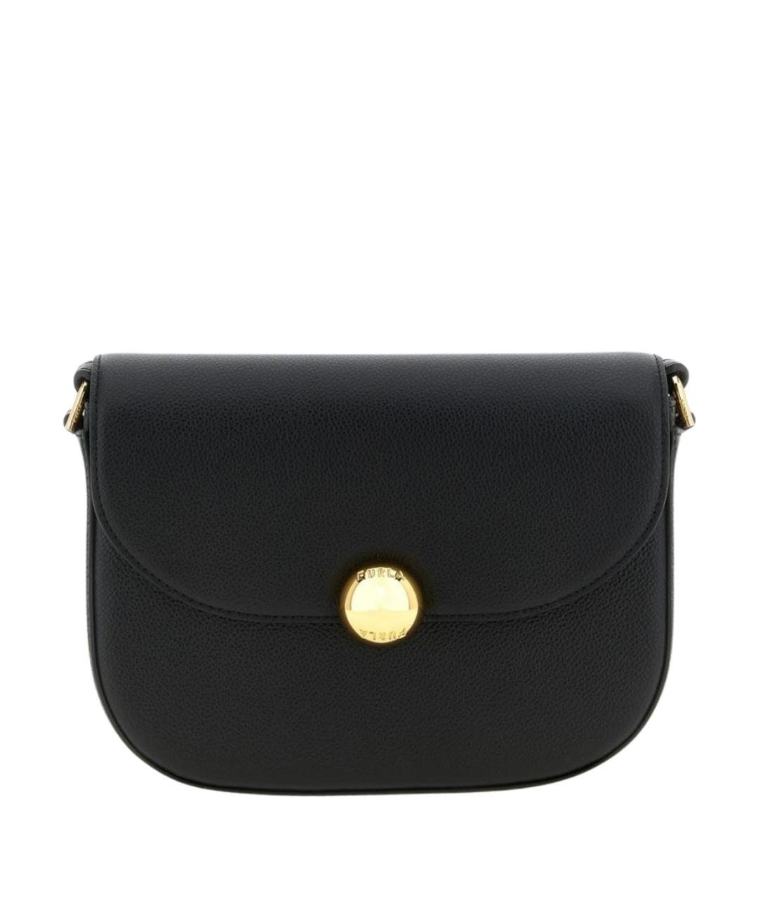 FURLA Черная кожаная сумка через плечо, фото 1