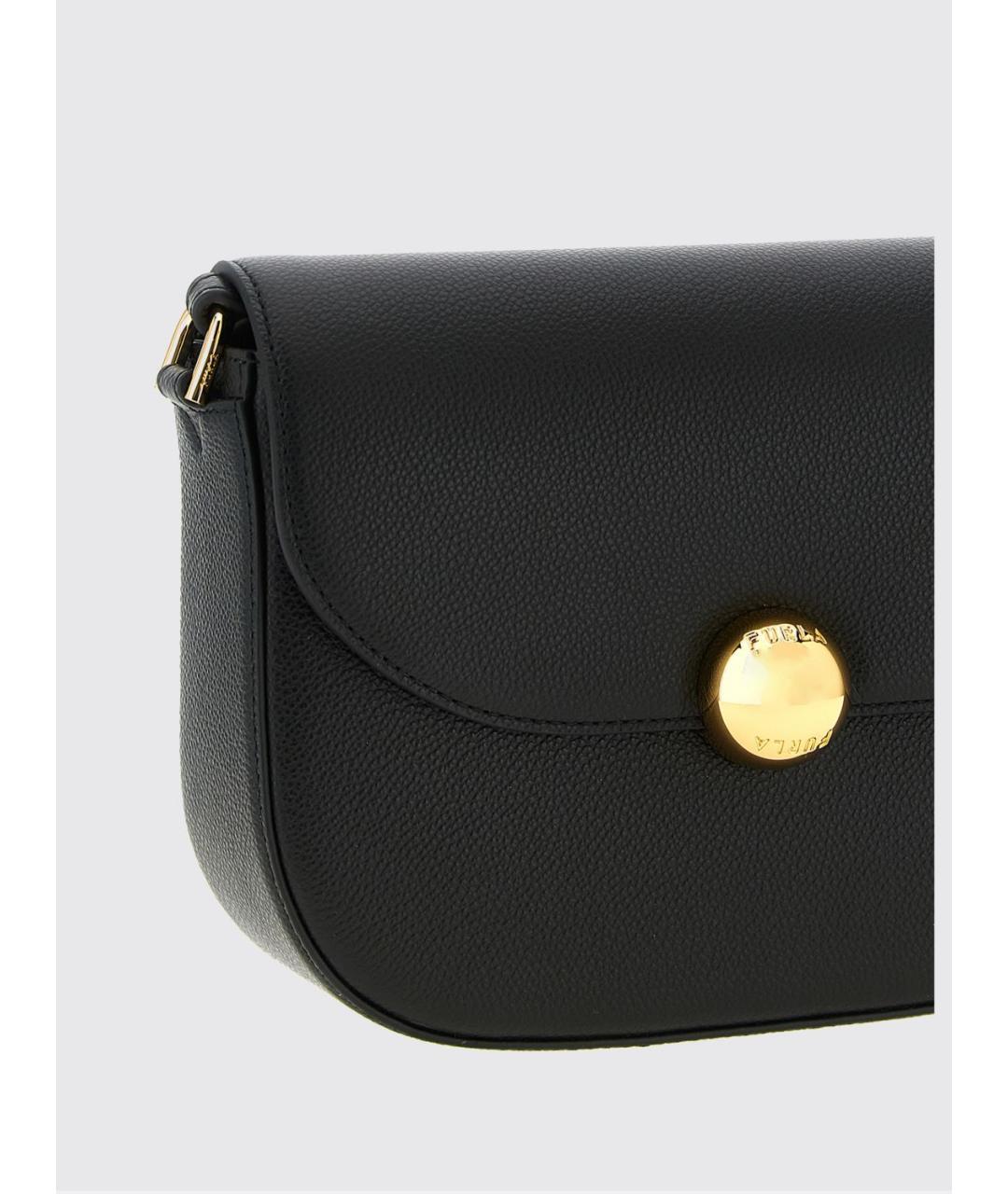 FURLA Черная кожаная сумка через плечо, фото 3