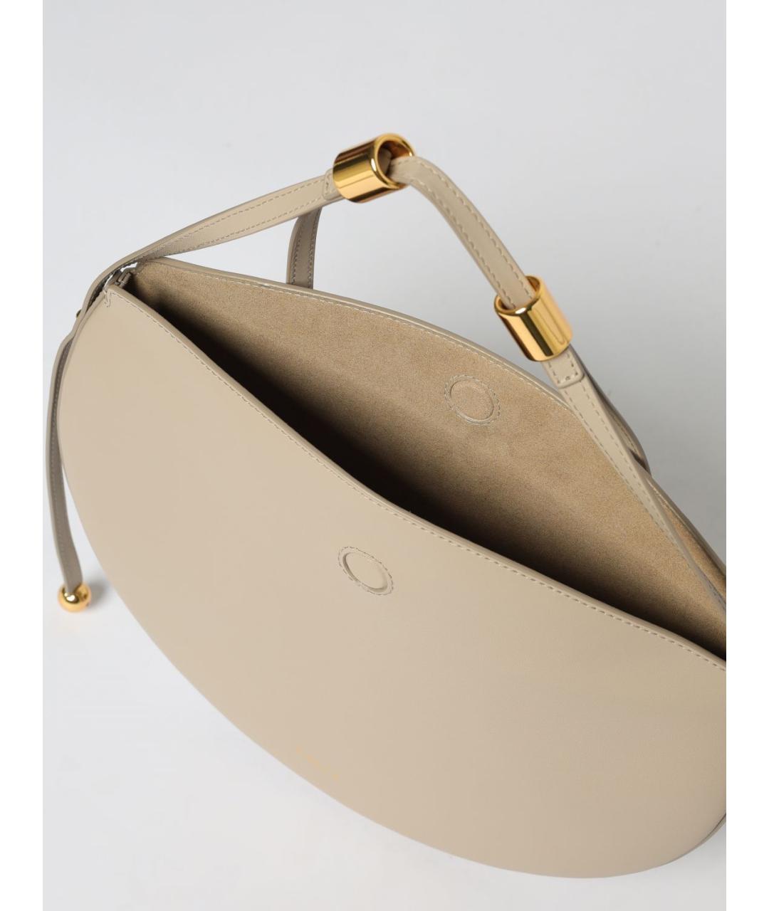 FURLA Бежевая кожаная сумка с короткими ручками, фото 4