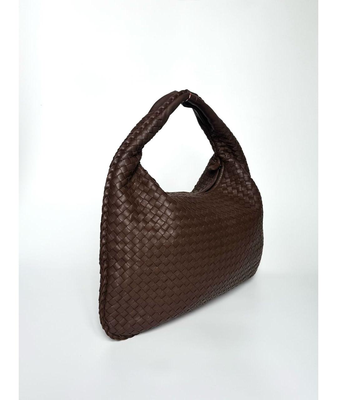 BOTTEGA VENETA Коричневая кожаная сумка через плечо, фото 2