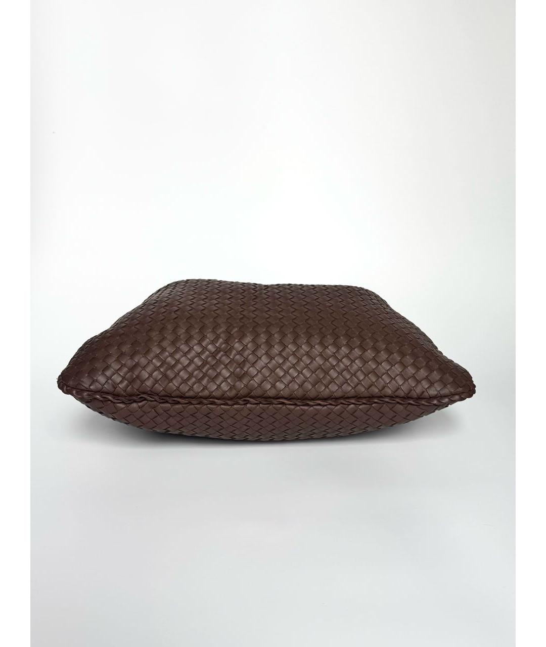 BOTTEGA VENETA Коричневая кожаная сумка через плечо, фото 6