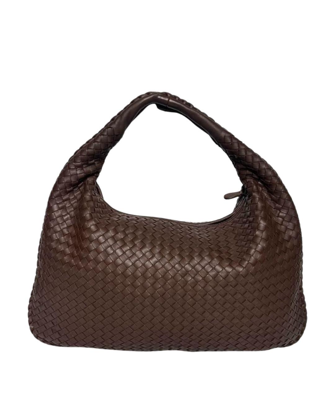 BOTTEGA VENETA Коричневая кожаная сумка через плечо, фото 1