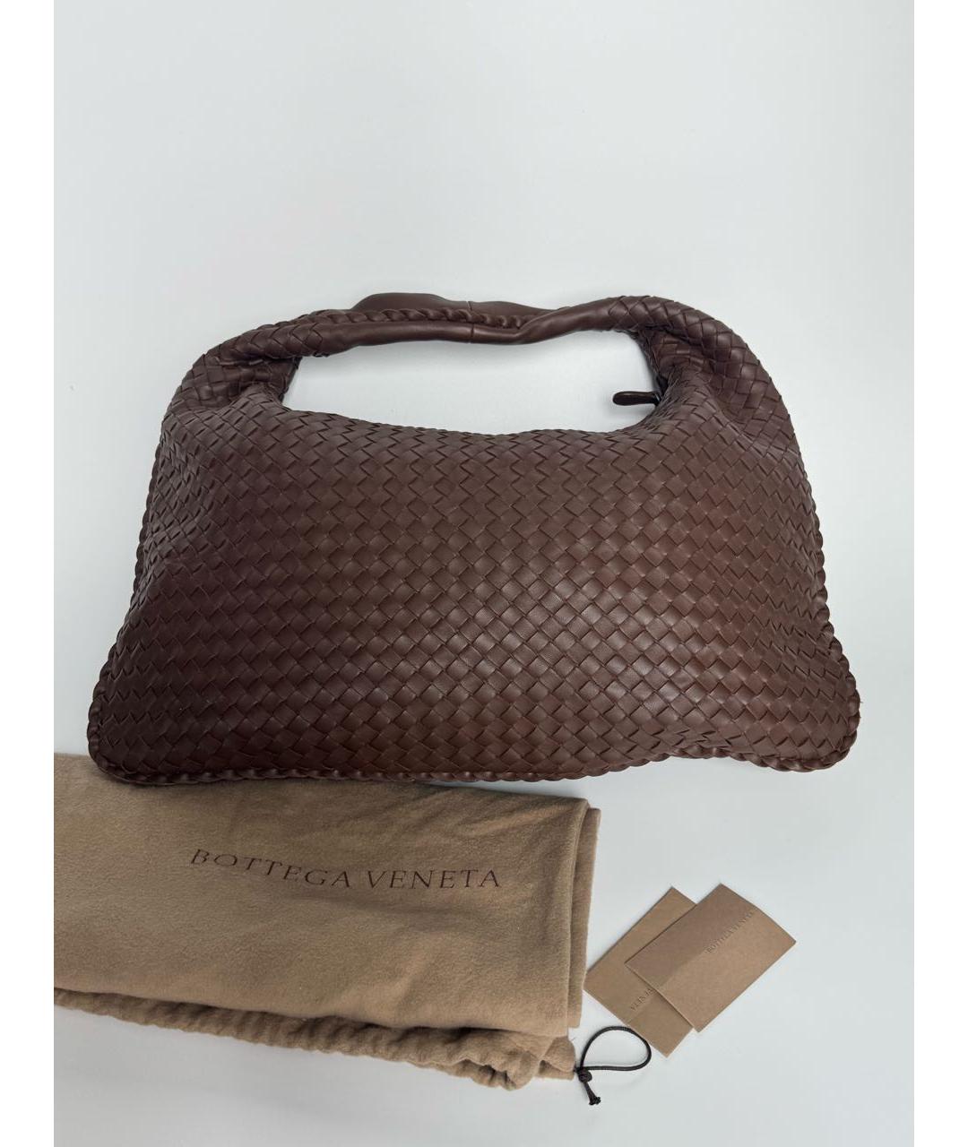 BOTTEGA VENETA Коричневая кожаная сумка через плечо, фото 5