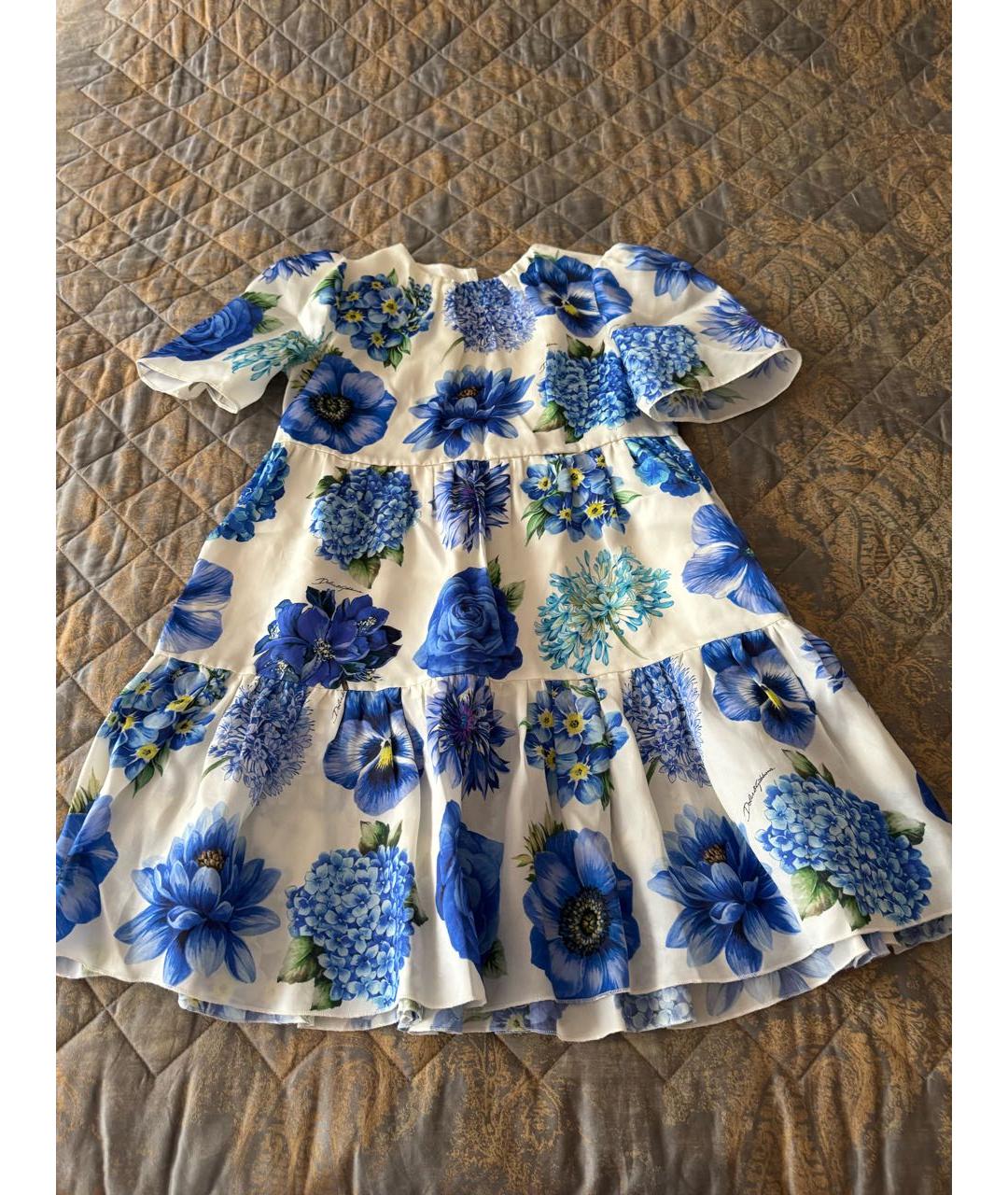 DOLCE&GABBANA Мульти шелковое платье, фото 4