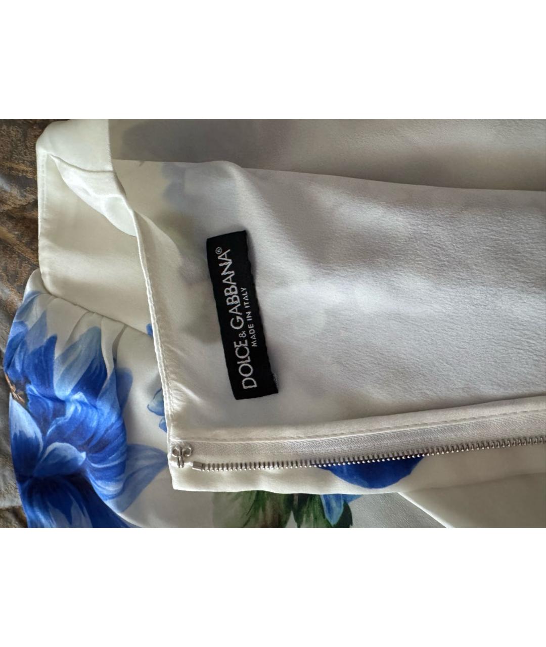 DOLCE&GABBANA Мульти шелковое платье, фото 8