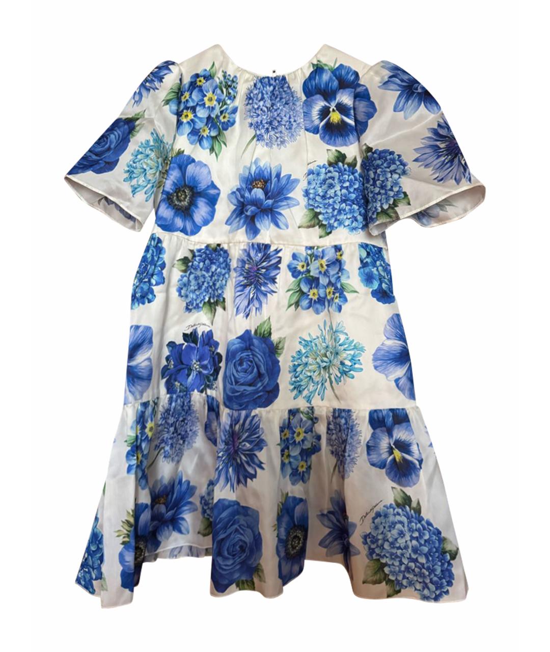 DOLCE&GABBANA Мульти шелковое платье, фото 1