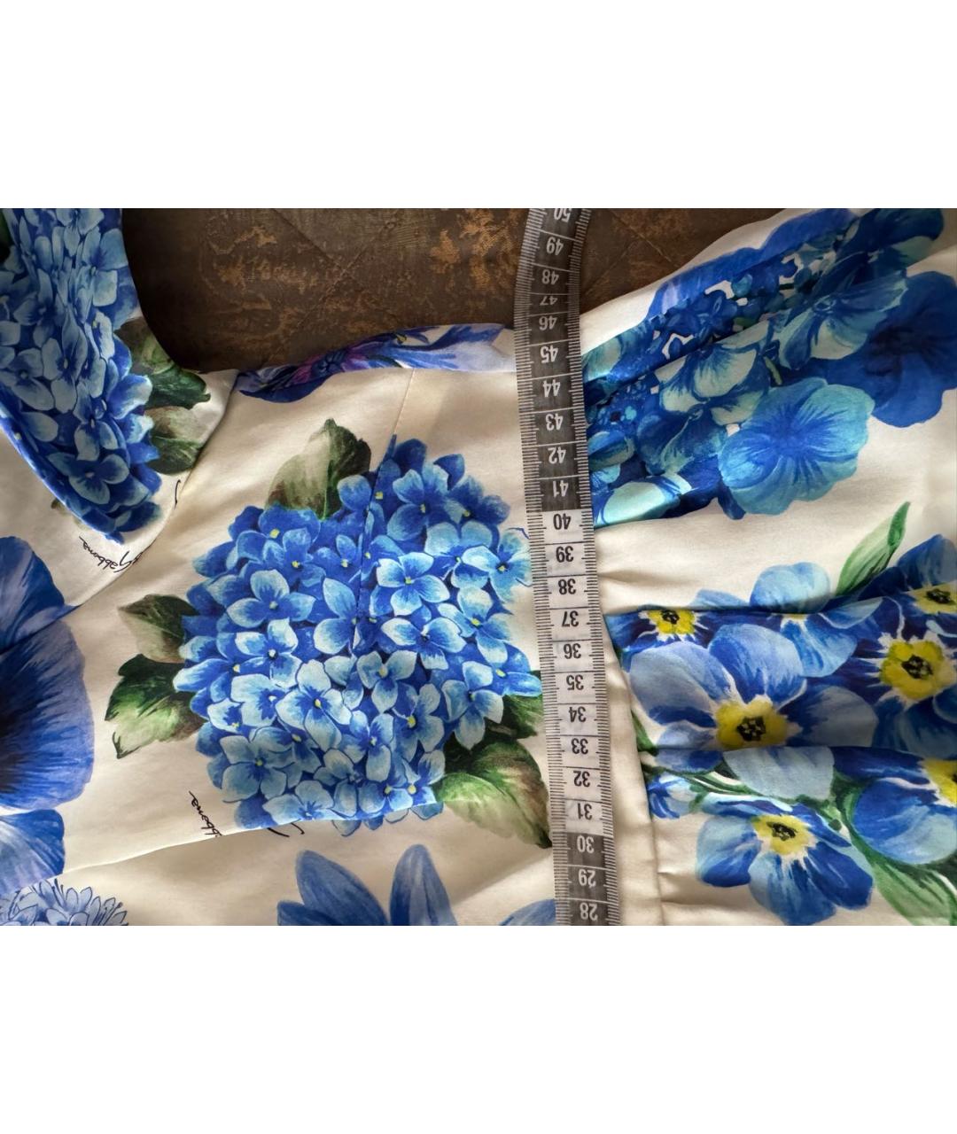 DOLCE&GABBANA Мульти шелковое платье, фото 6