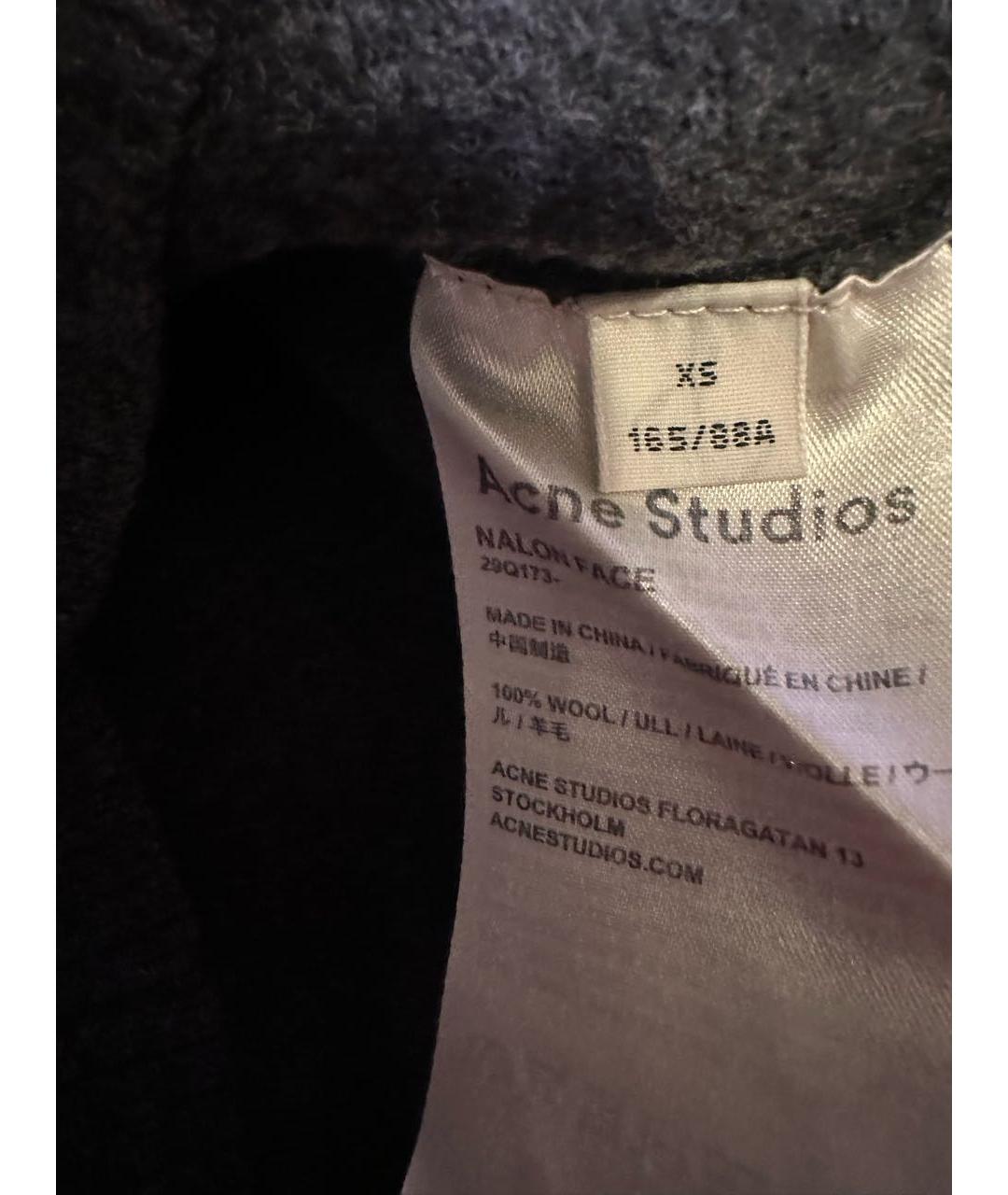 ACNE STUDIOS Антрацитовый шерстяной джемпер / свитер, фото 3