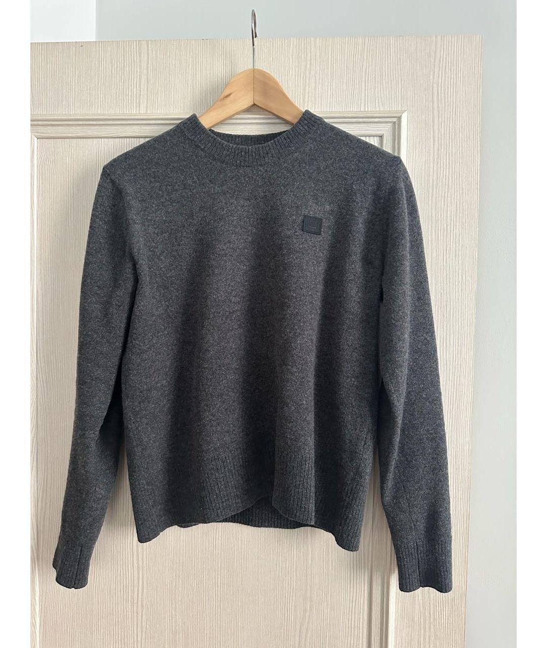 ACNE STUDIOS Антрацитовый шерстяной джемпер / свитер, фото 6