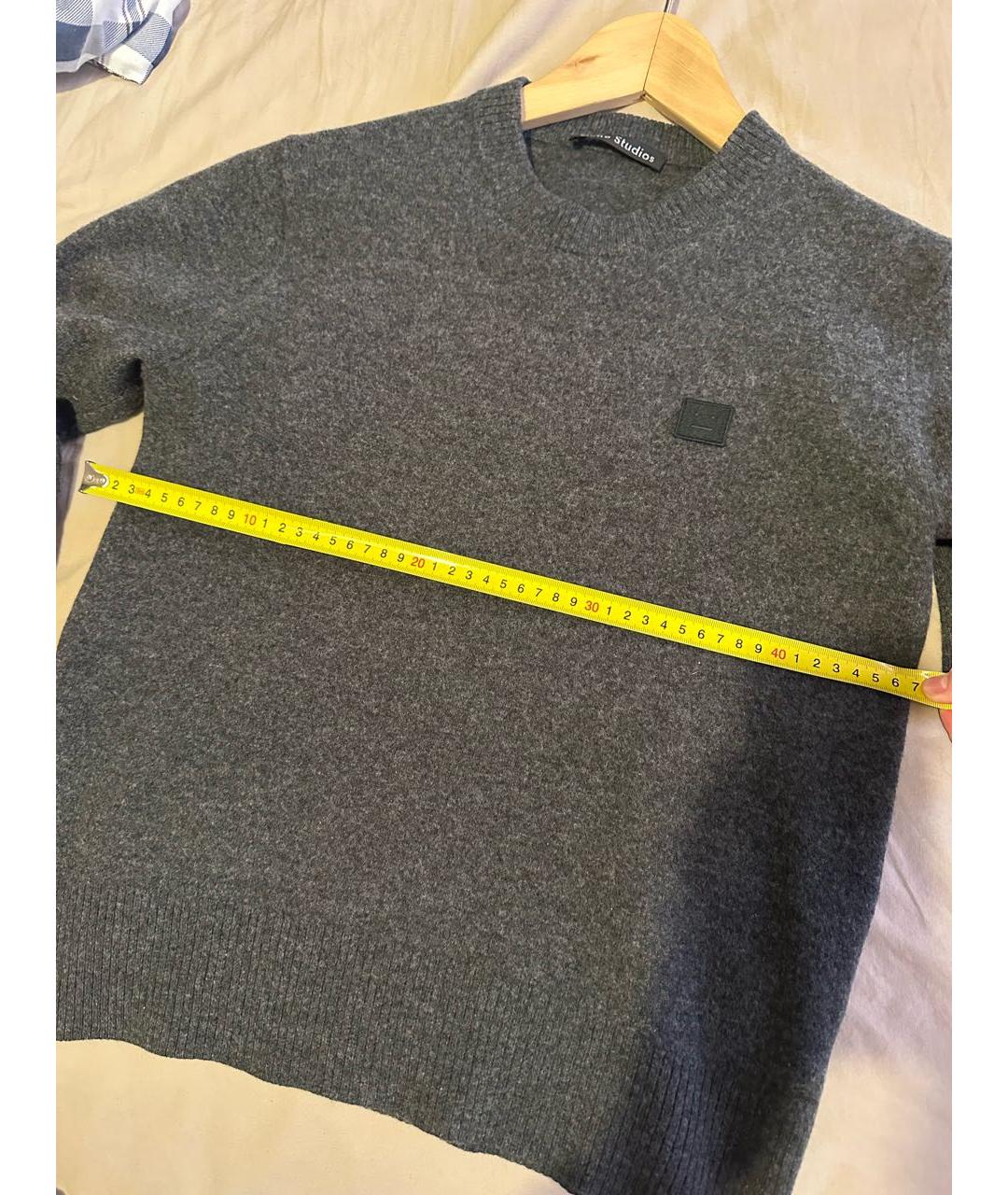 ACNE STUDIOS Антрацитовый шерстяной джемпер / свитер, фото 4