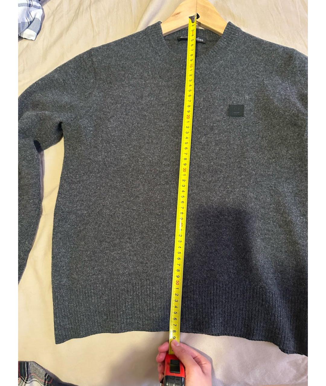 ACNE STUDIOS Антрацитовый шерстяной джемпер / свитер, фото 5