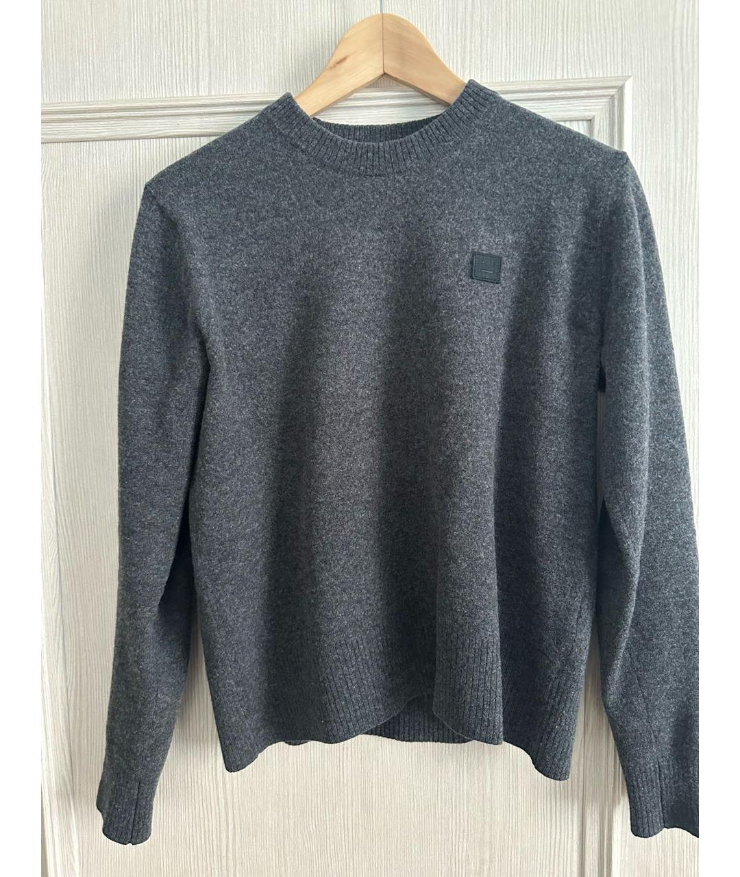 ACNE STUDIOS Антрацитовый шерстяной джемпер / свитер, фото 2