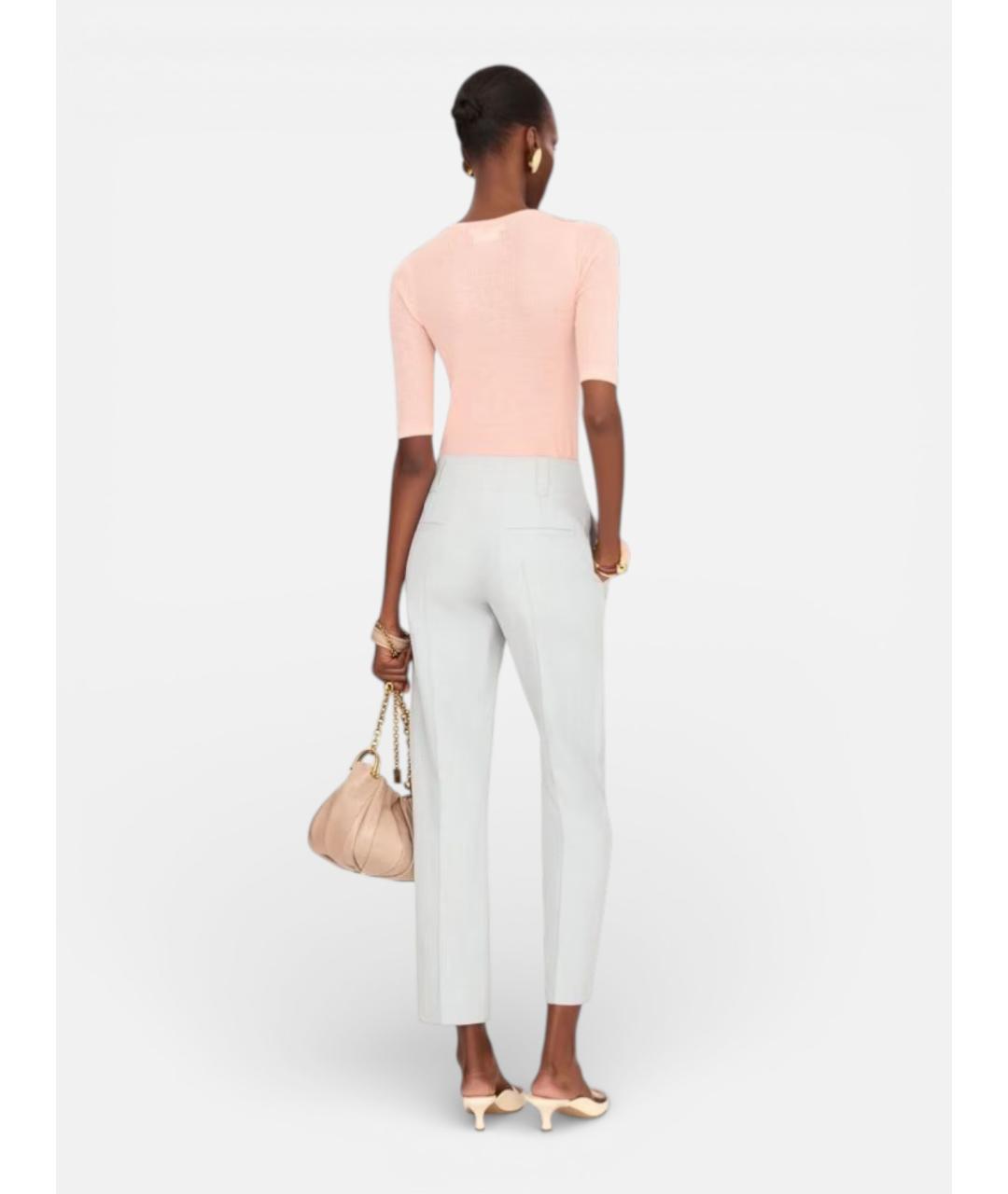 CHLOE Серые льняные прямые брюки, фото 4