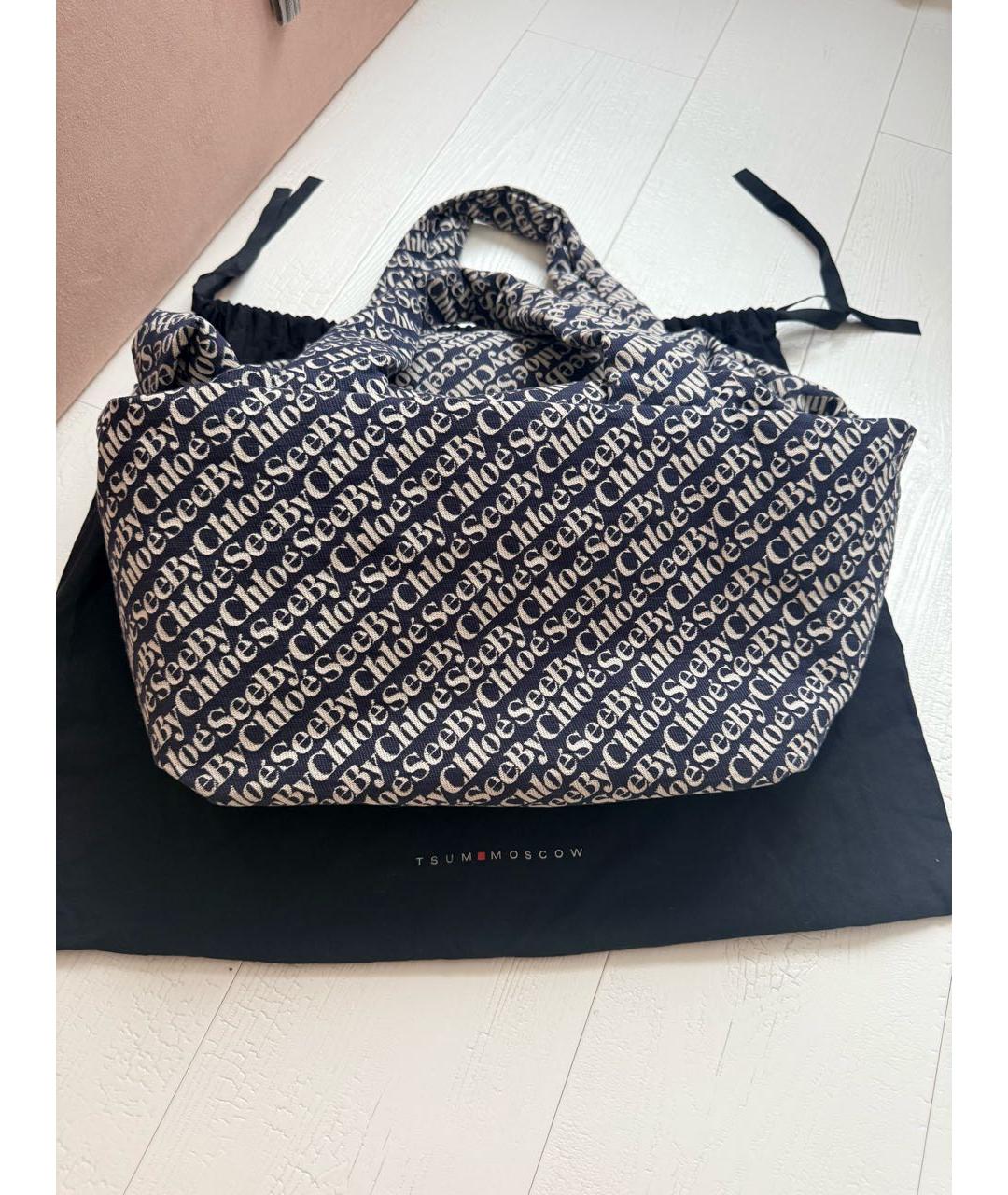 SEE BY CHLOE Темно-синяя дорожная/спортивная сумка, фото 4