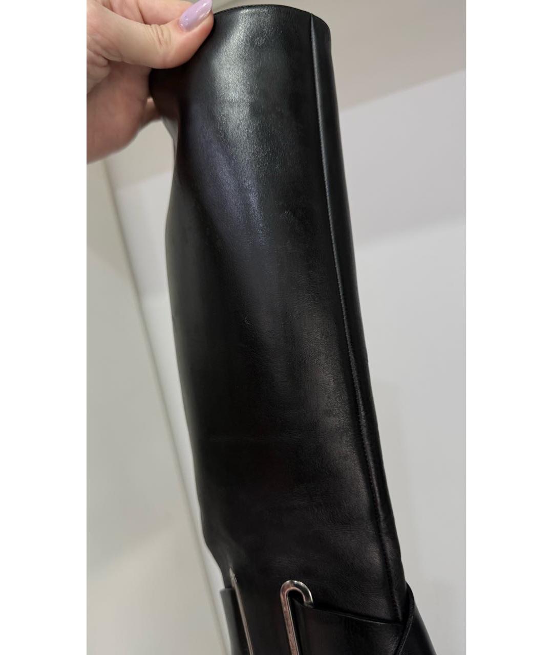 CASADEI Черные кожаные сапоги, фото 5