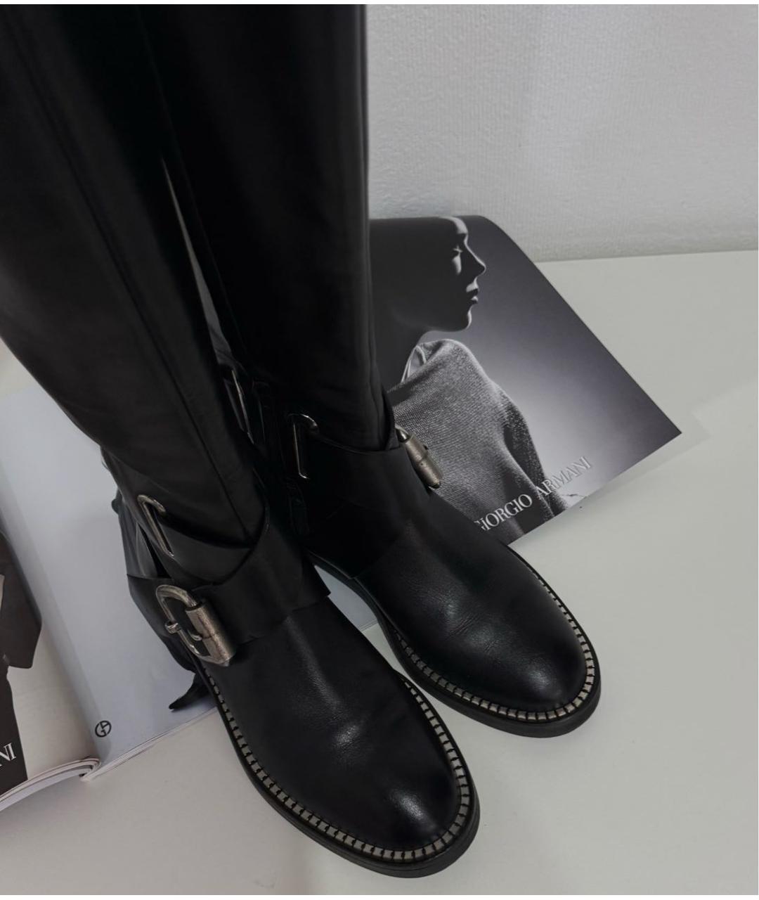 CASADEI Черные кожаные сапоги, фото 2