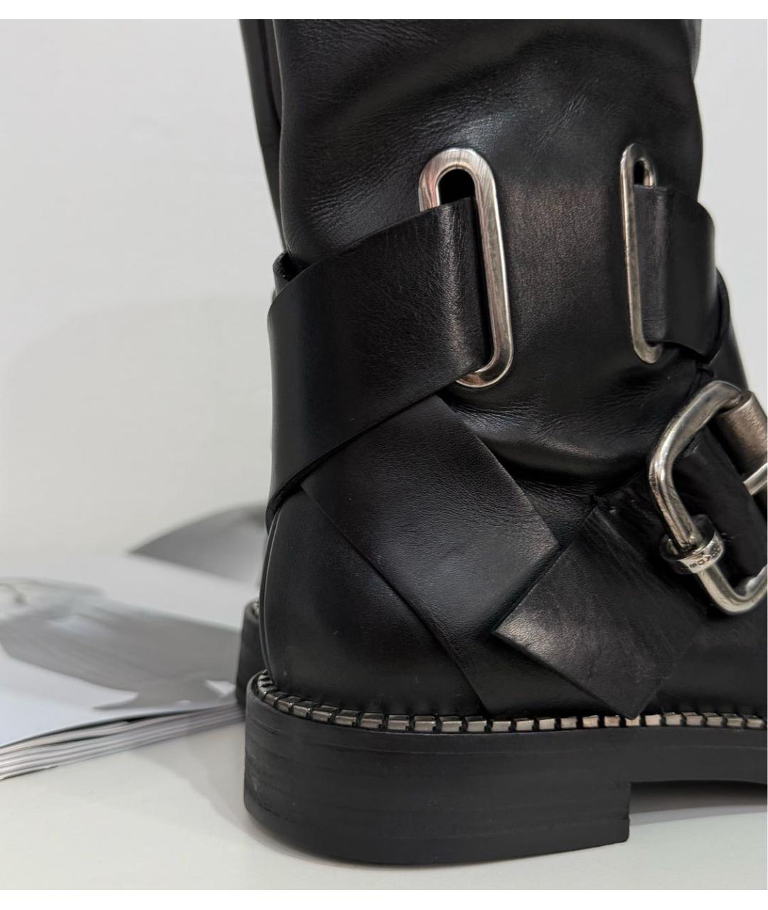 CASADEI Черные кожаные сапоги, фото 4