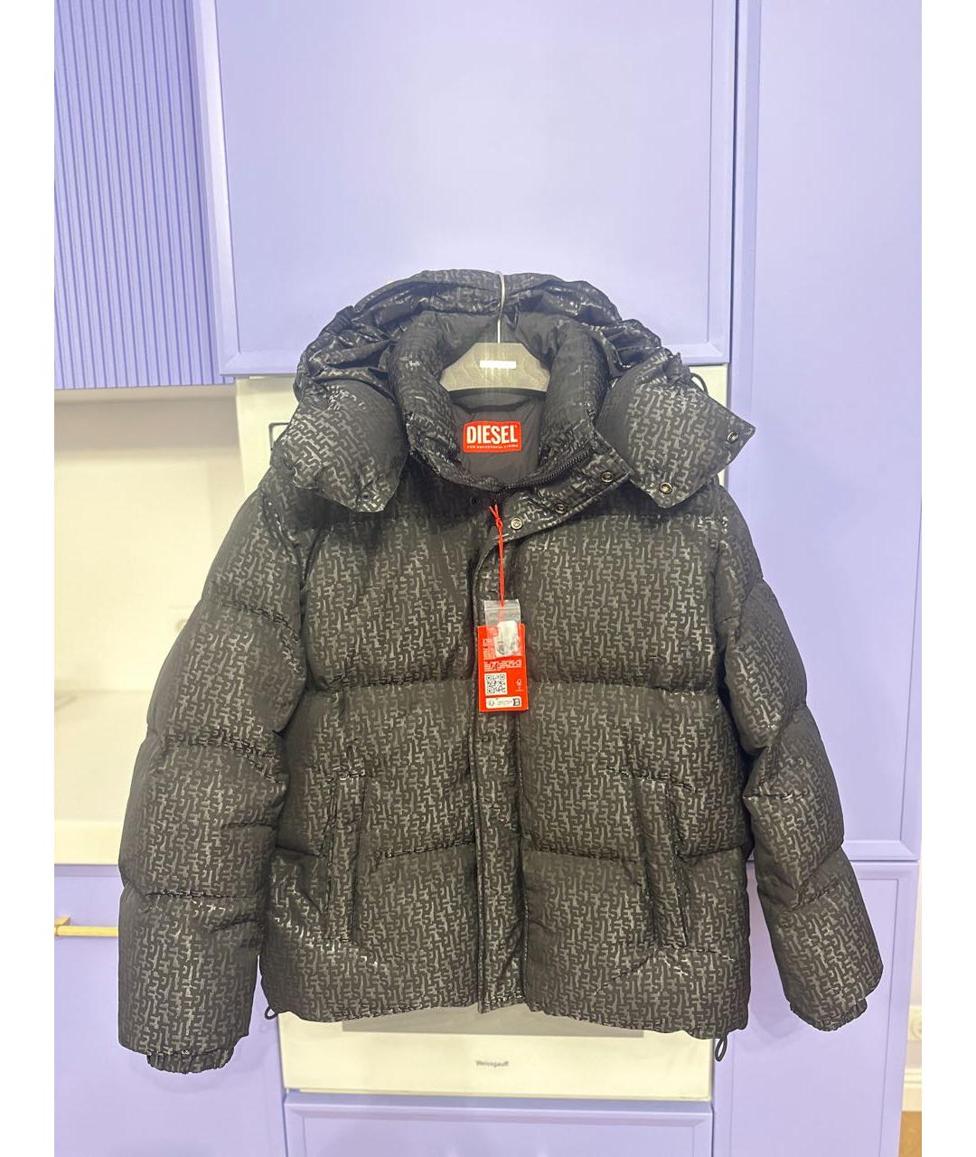 DIESEL Черная полиэстеровая куртка, фото 3