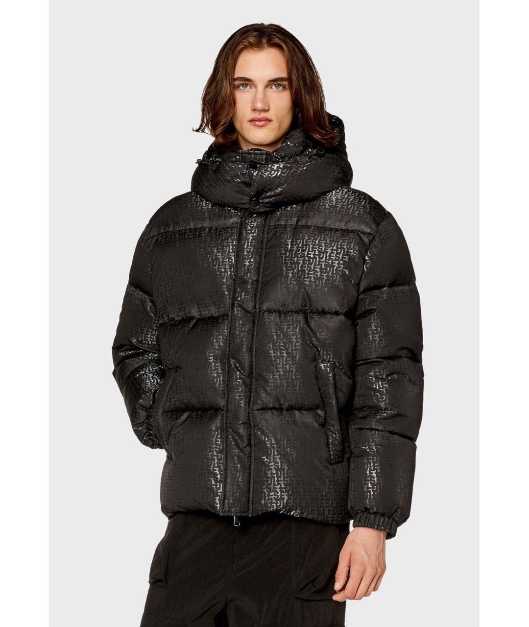 DIESEL Черная полиэстеровая куртка, фото 5