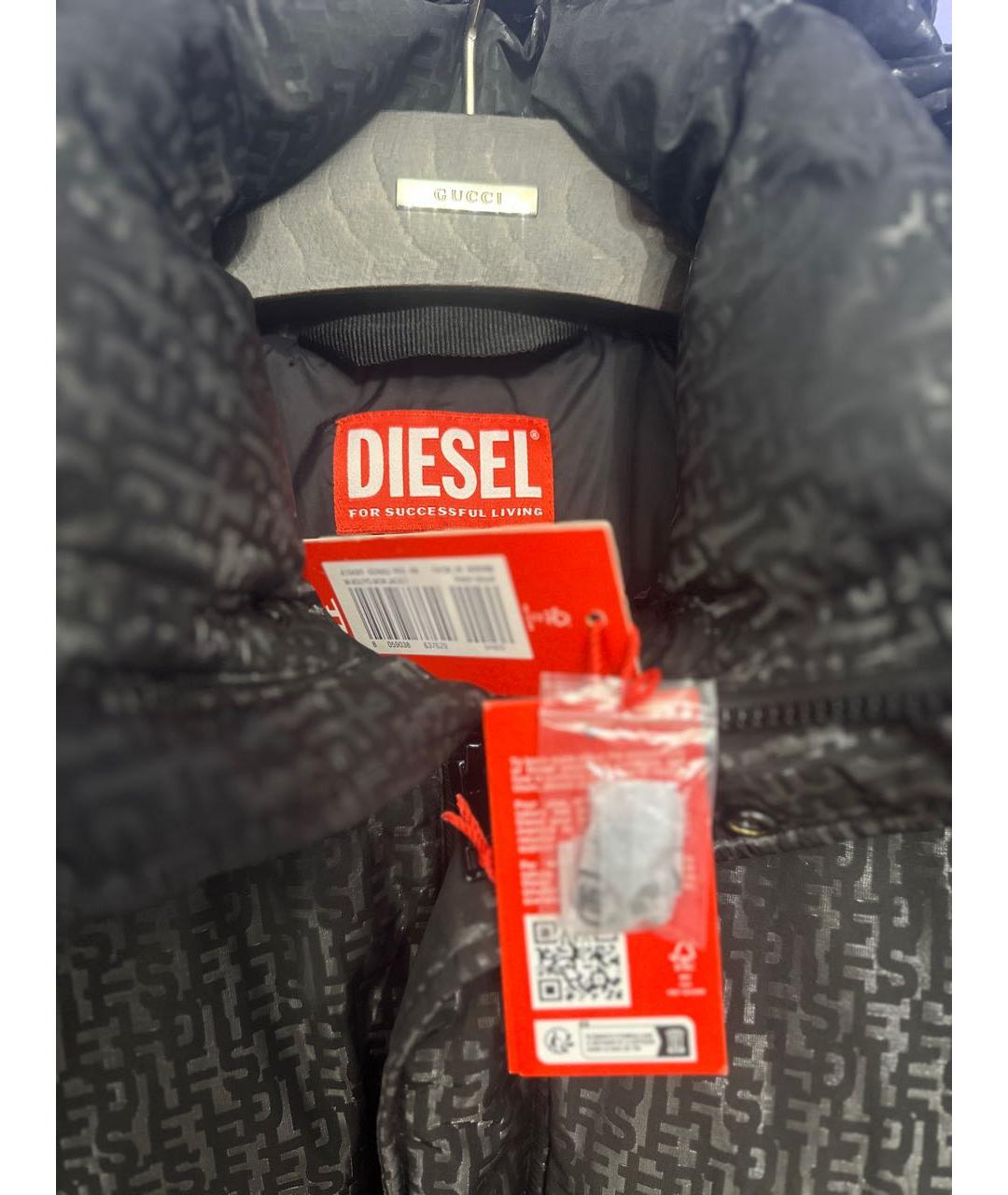 DIESEL Черная полиэстеровая куртка, фото 4