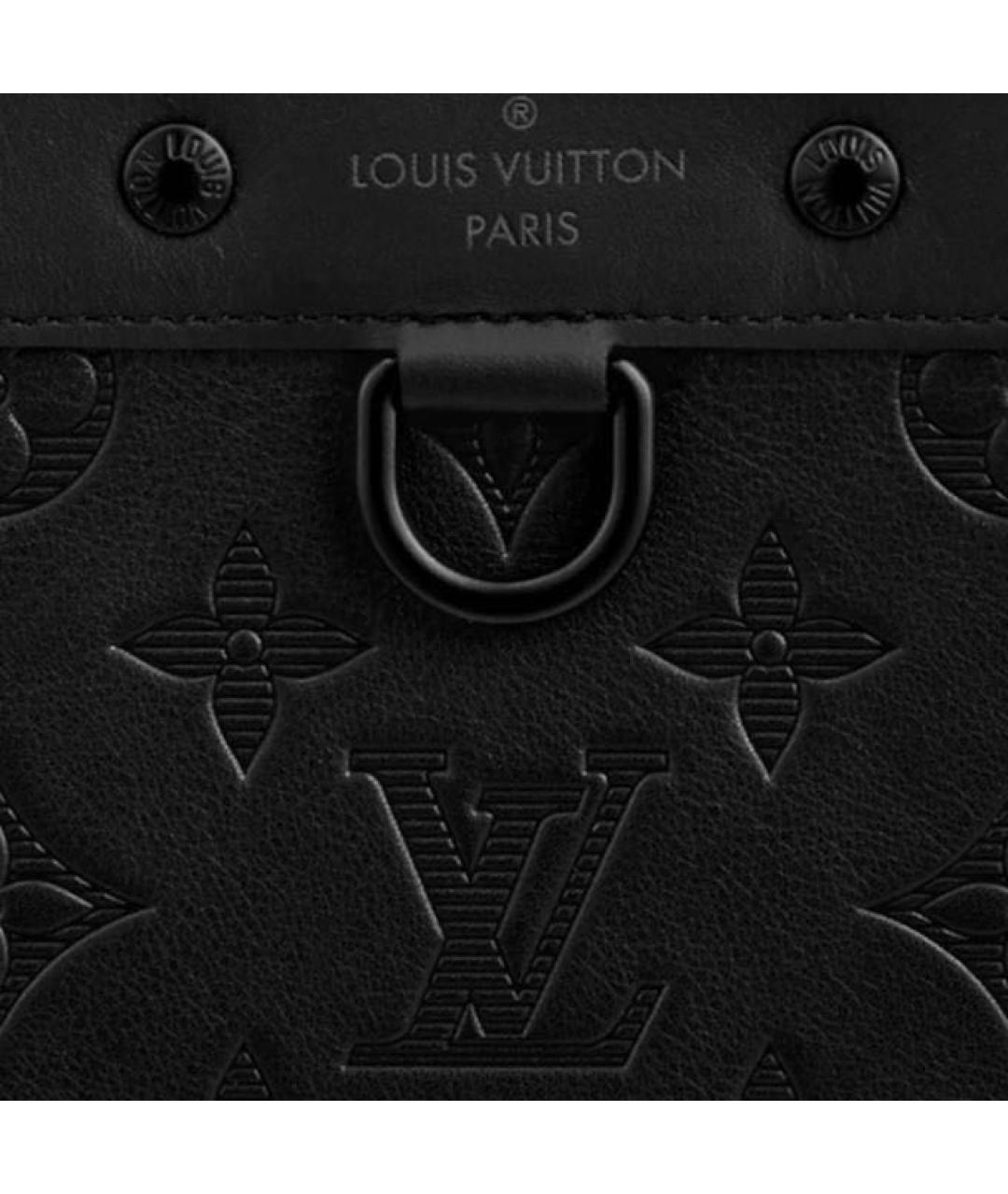 LOUIS VUITTON Черный кожаный кошелек, фото 3
