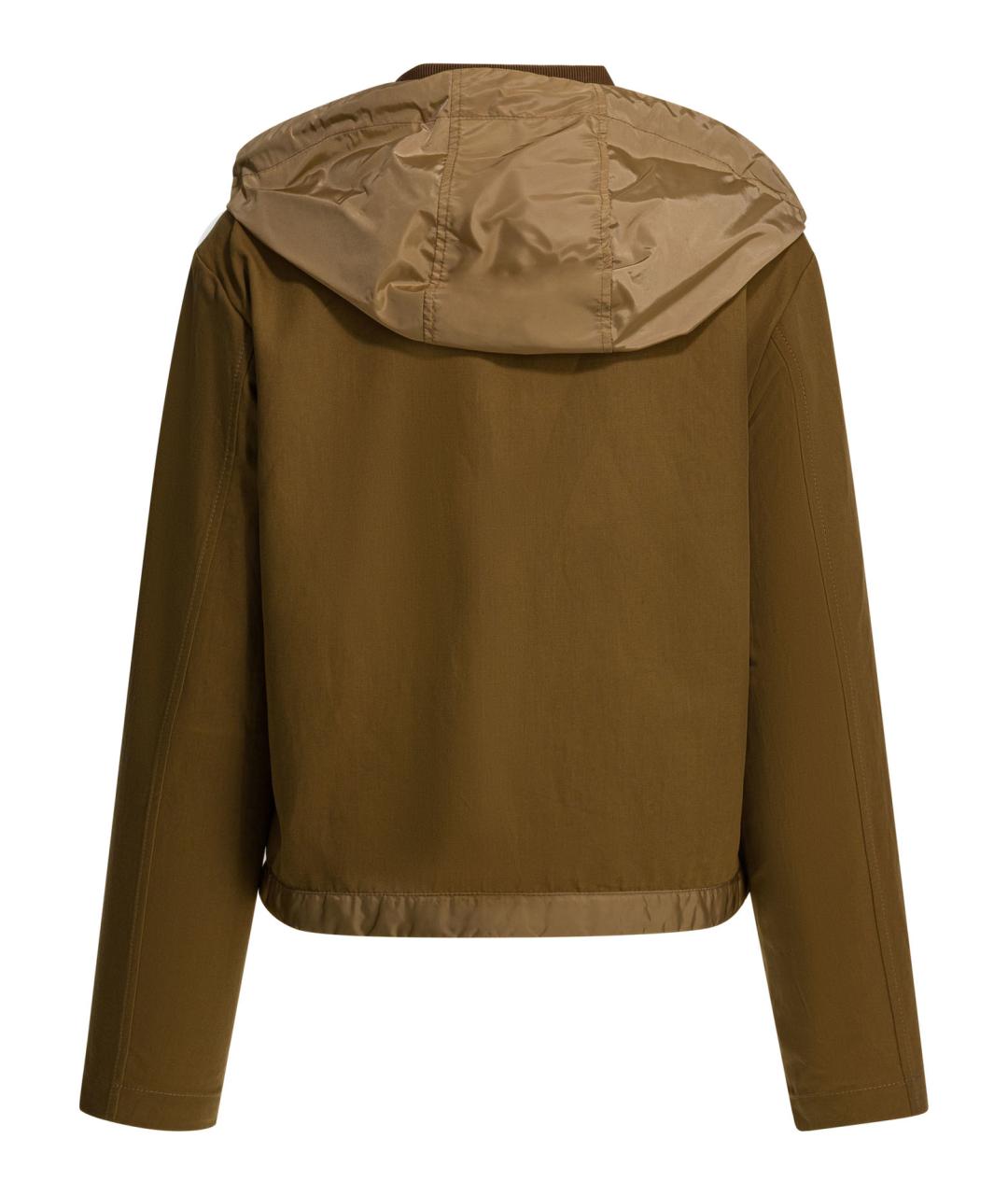 MONCLER Коричневая полиамидовая куртка, фото 2